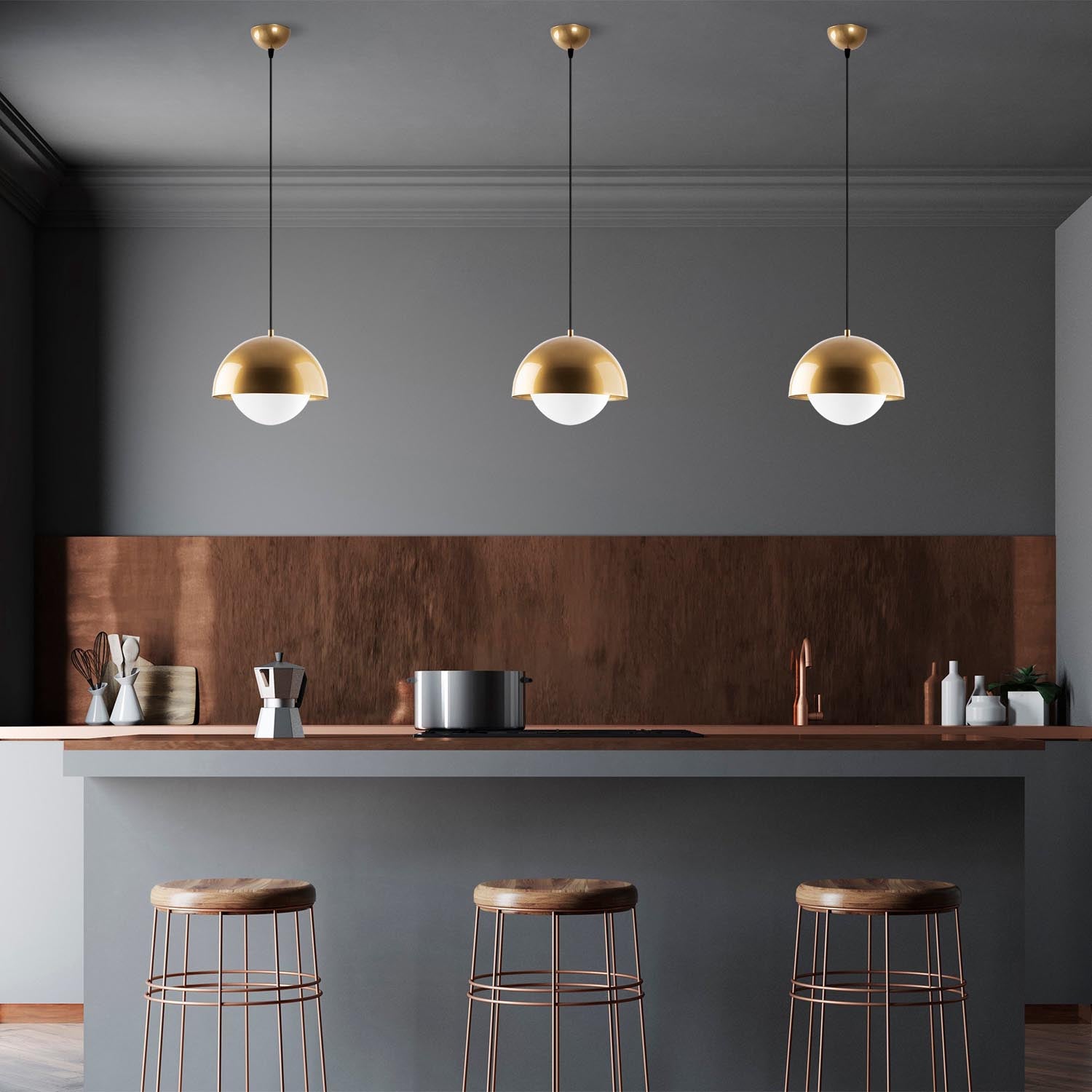 Camgoz - 11029 in Gold präsentiert im Onlineshop von KAQTU Design AG. Pendelleuchte ist von Opviq