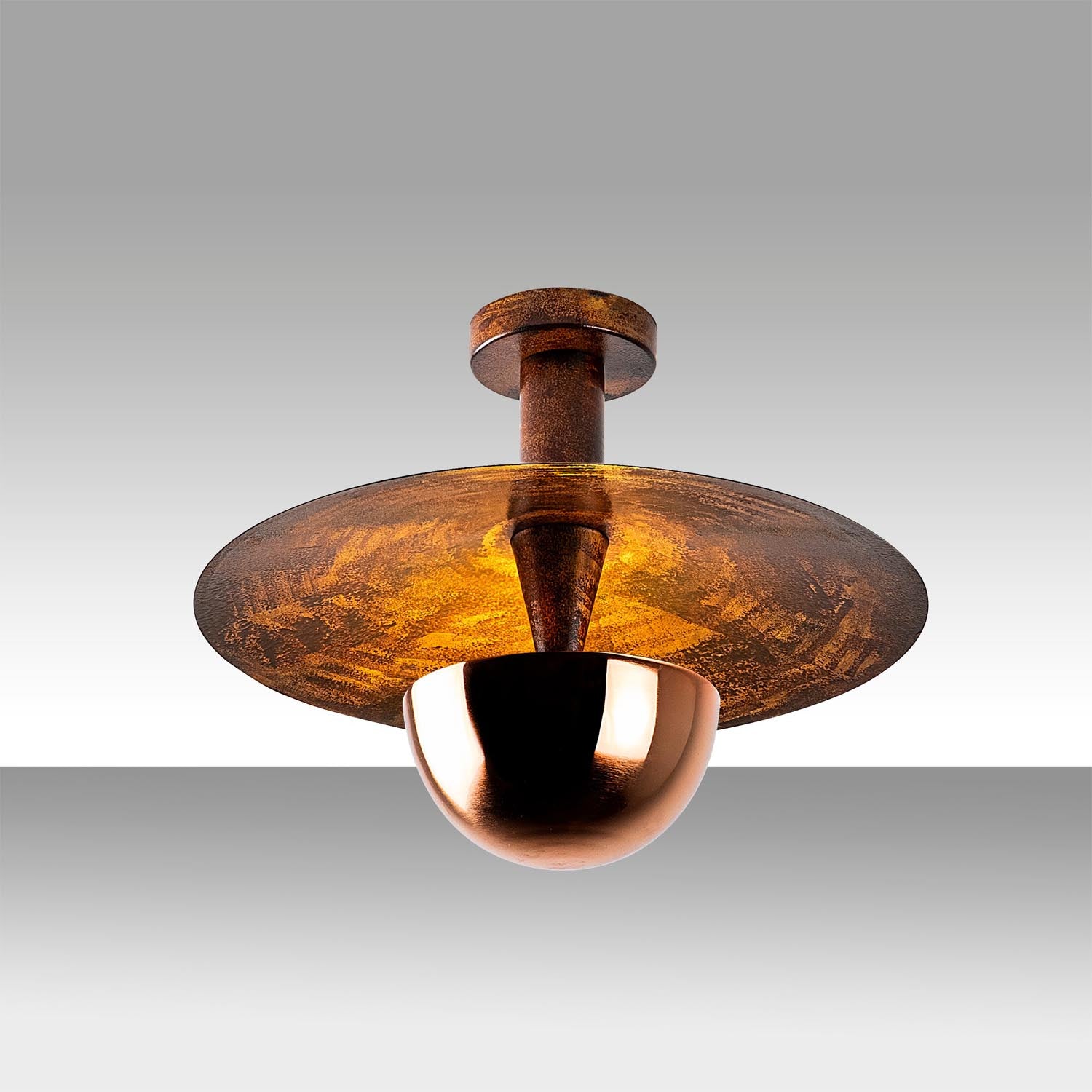 Kurt - 13354 in Kupfer präsentiert im Onlineshop von KAQTU Design AG. Deckenleuchte ist von Opviq