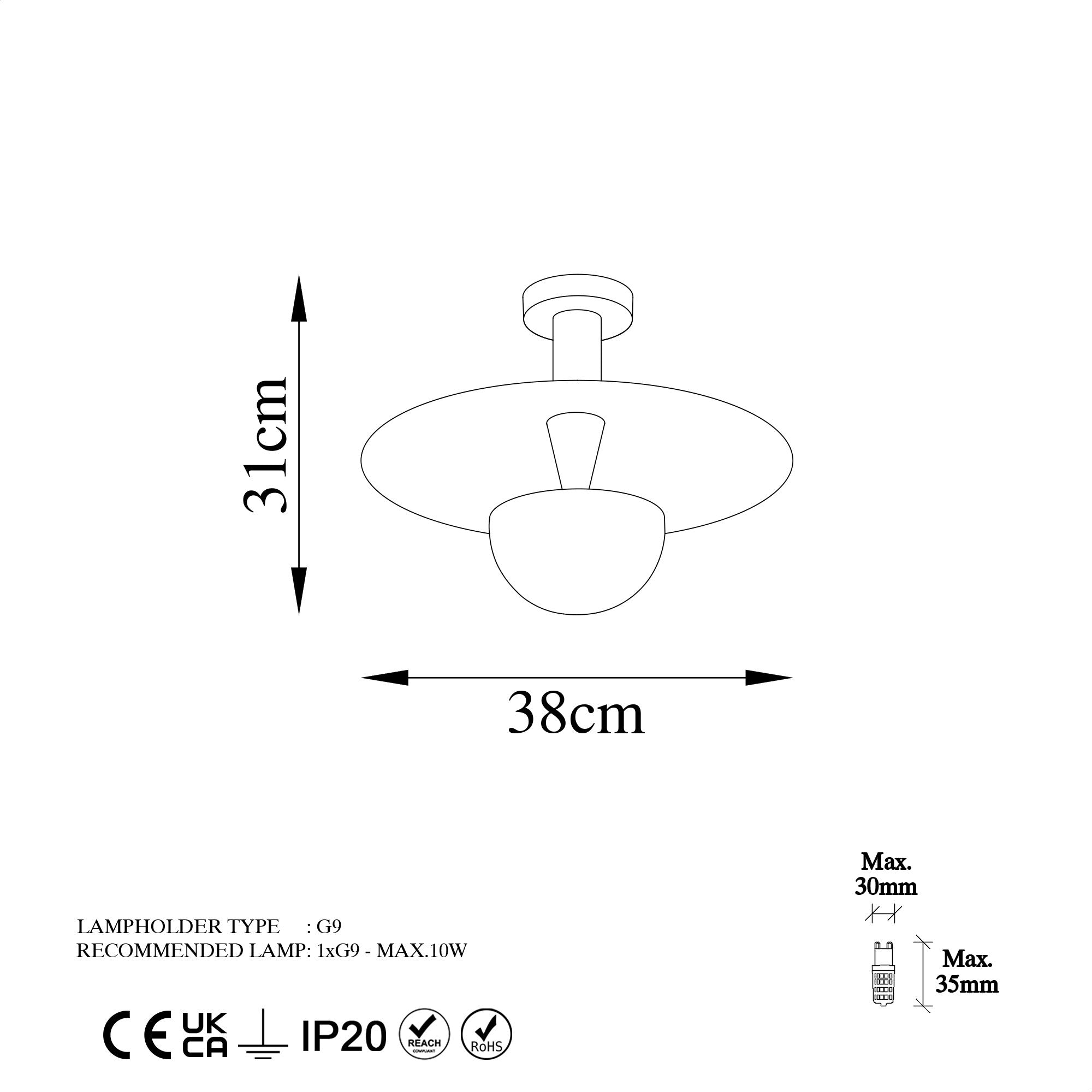 Kurt - 13354 in Kupfer präsentiert im Onlineshop von KAQTU Design AG. Deckenleuchte ist von Opviq