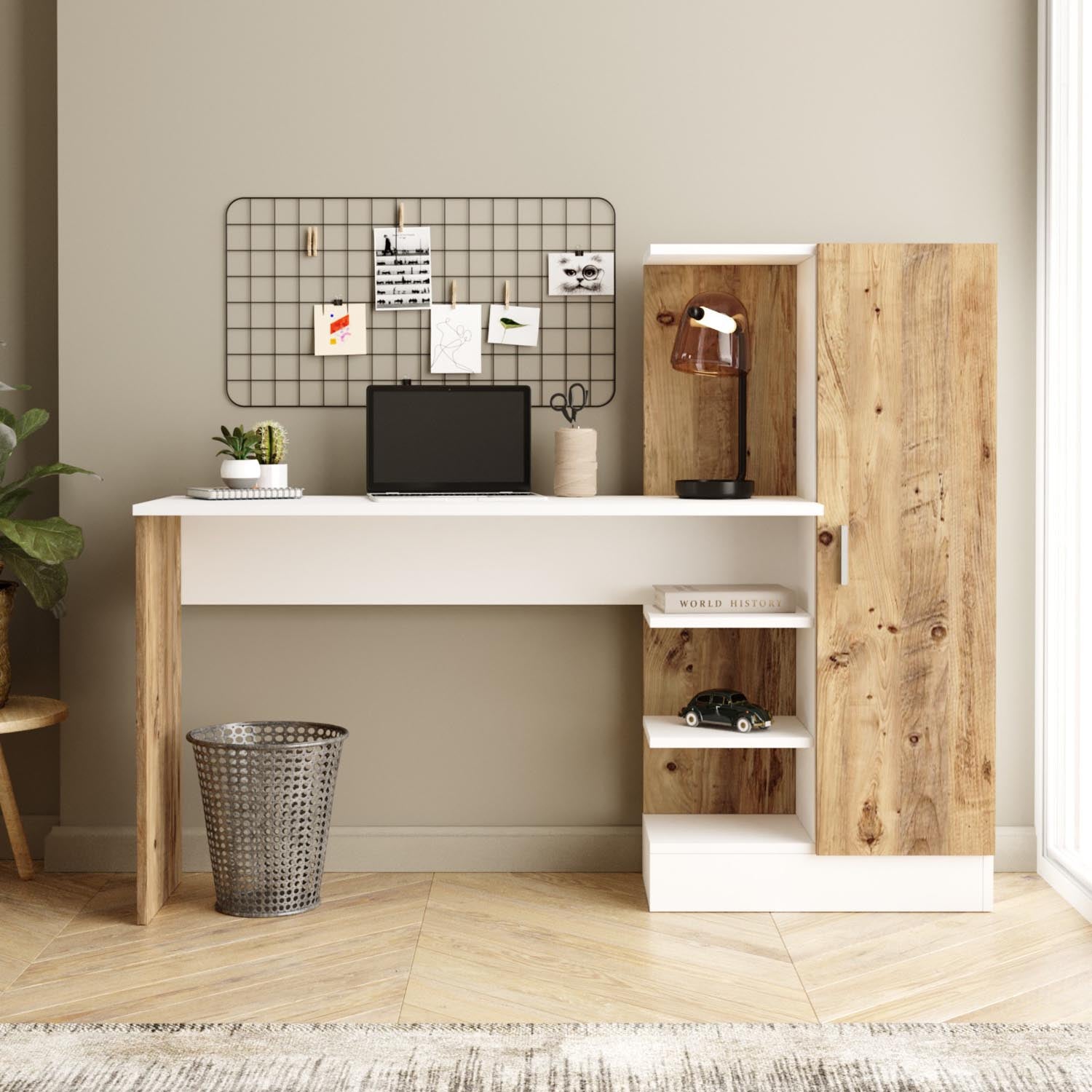 Ct2-Aw in Atlantische Kiefer Weiss präsentiert im Onlineshop von KAQTU Design AG. Schreibtisch ist von Hanah Home