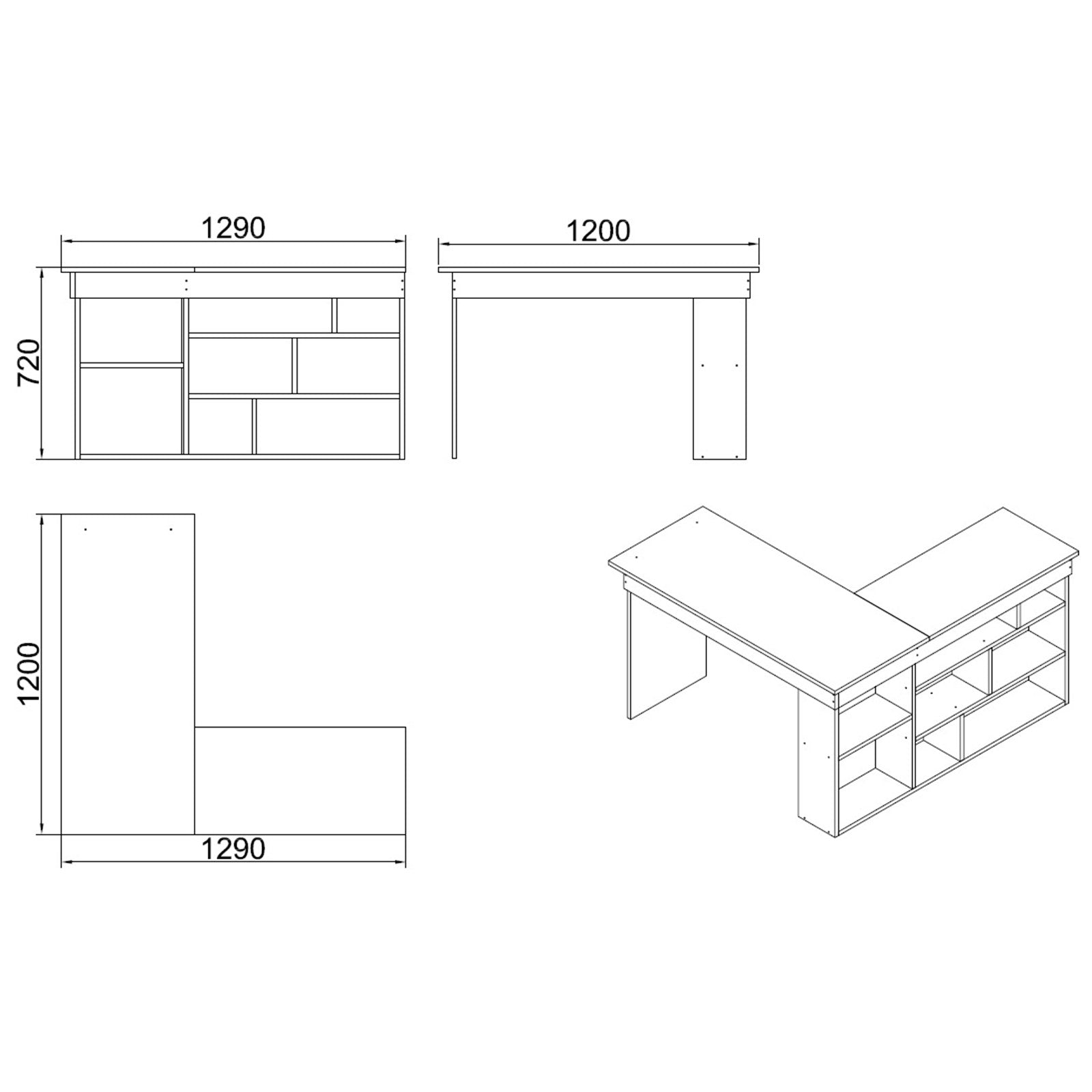 Ct5-Aa in Atlantische Kiefer
 Anthrazit präsentiert im Onlineshop von KAQTU Design AG. Schreibtisch ist von Hanah Home