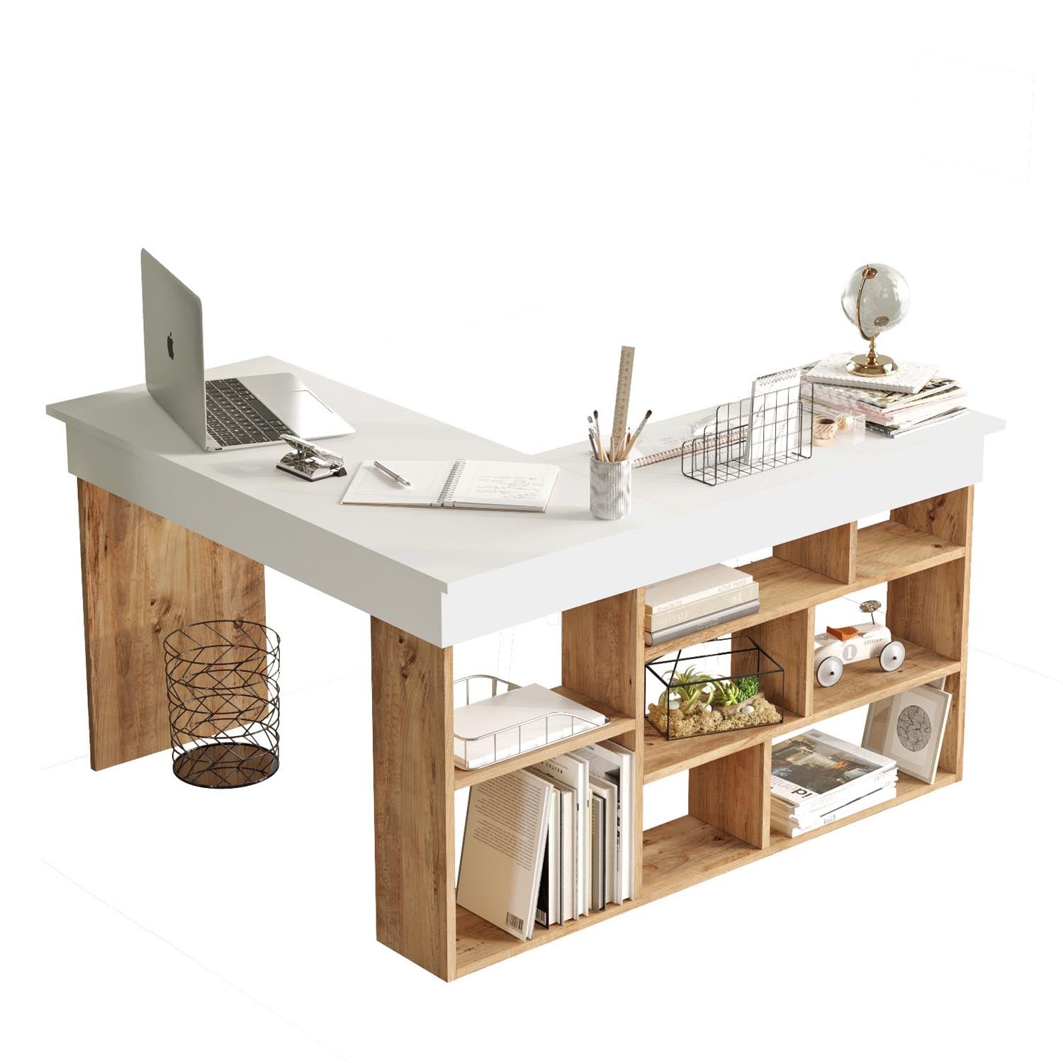 Ct5-Aw in Atlantische Kiefer Weiss präsentiert im Onlineshop von KAQTU Design AG. Schreibtisch ist von Hanah Home