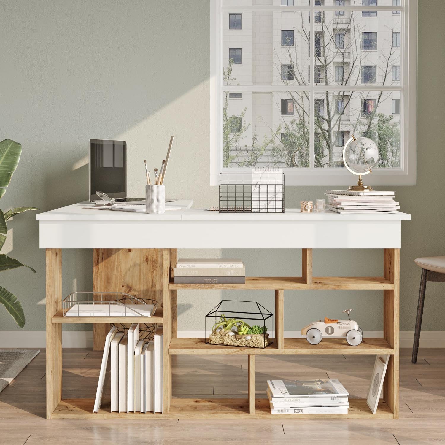 Ct5-Aw in Atlantische Kiefer Weiss präsentiert im Onlineshop von KAQTU Design AG. Schreibtisch ist von Hanah Home