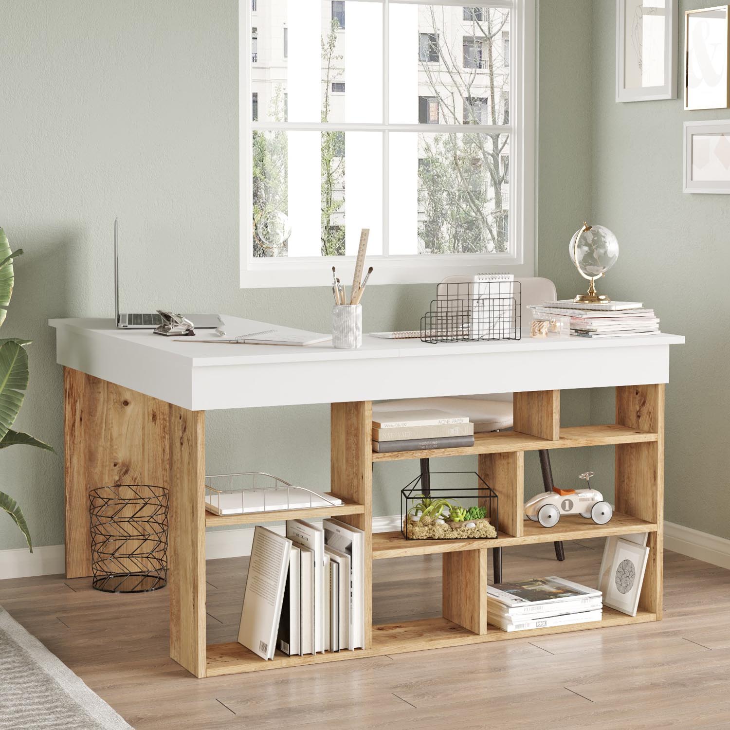 Ct5-Aw in Atlantische Kiefer Weiss präsentiert im Onlineshop von KAQTU Design AG. Schreibtisch ist von Hanah Home