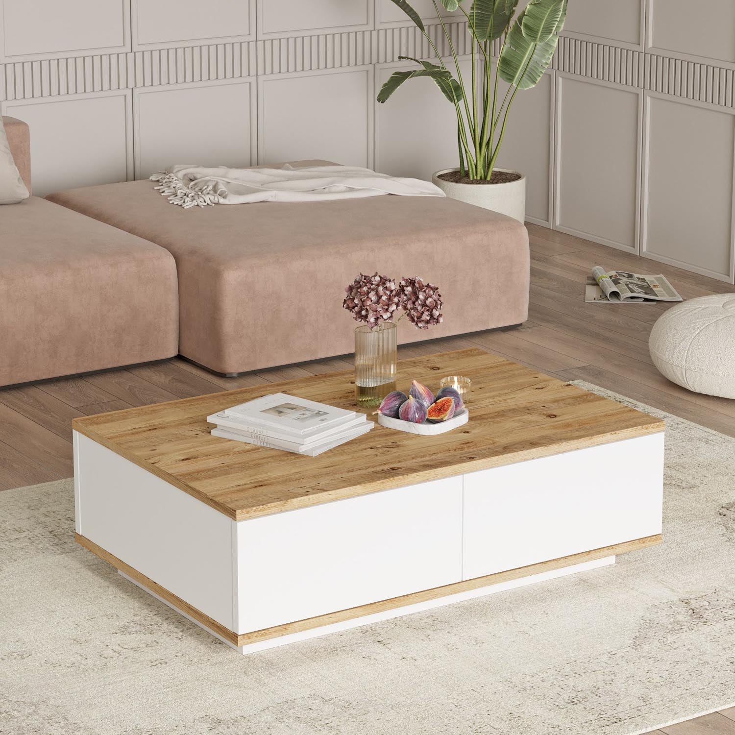 Fr14-Aw in Atlantische Kiefer Weiss präsentiert im Onlineshop von KAQTU Design AG. Beistelltisch ist von Hanah Home