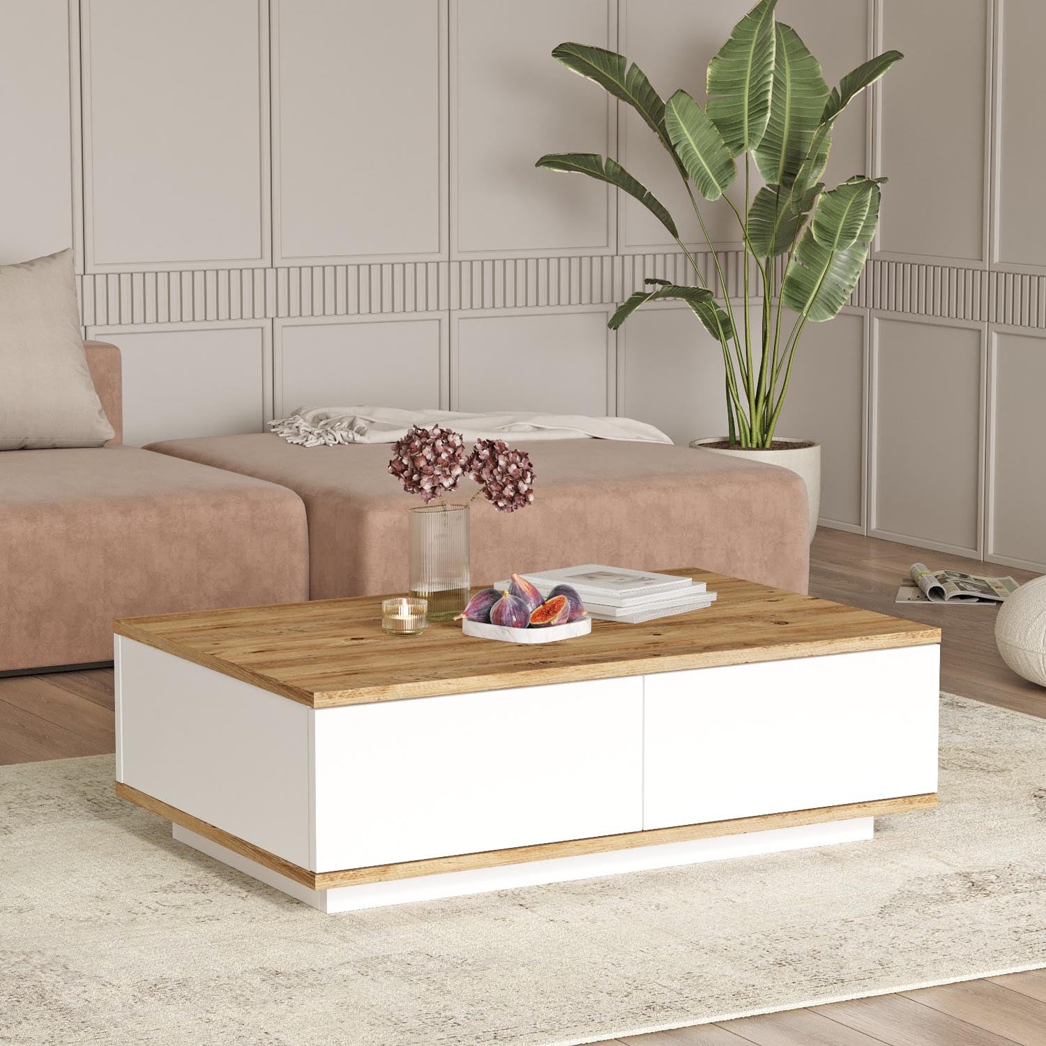 Fr14-Aw in Atlantische Kiefer Weiss präsentiert im Onlineshop von KAQTU Design AG. Beistelltisch ist von Hanah Home