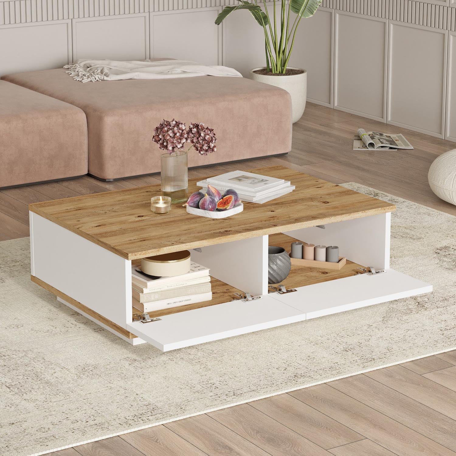 Fr14-Aw in Atlantische Kiefer Weiss präsentiert im Onlineshop von KAQTU Design AG. Beistelltisch ist von Hanah Home