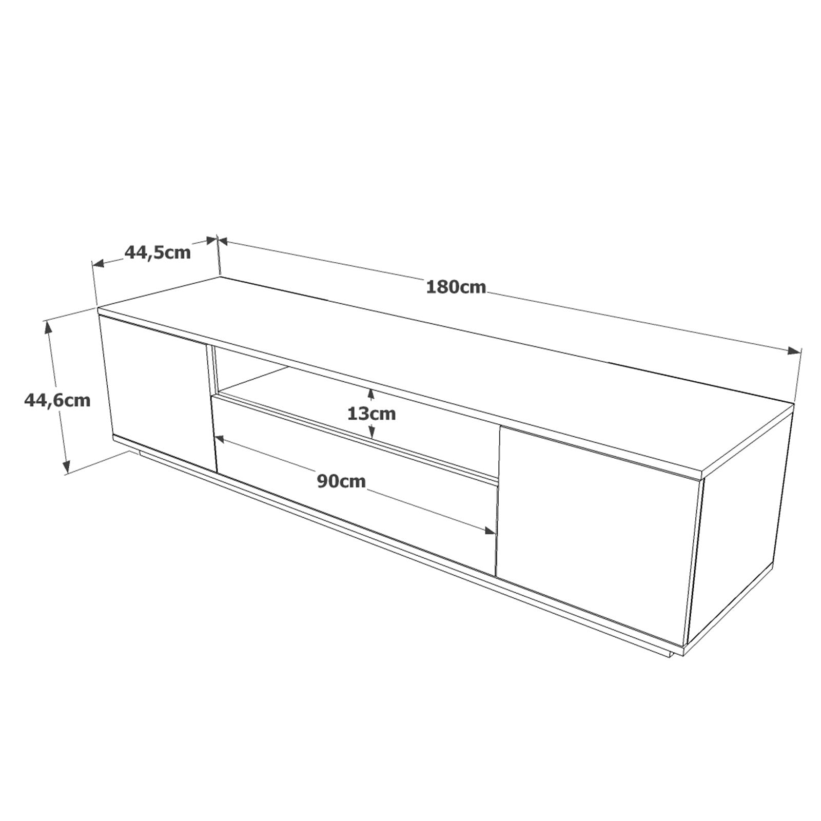 Fr7-Aa in Atlantische Kiefer
 Anthrazit präsentiert im Onlineshop von KAQTU Design AG. Sideboard ist von Hanah Home