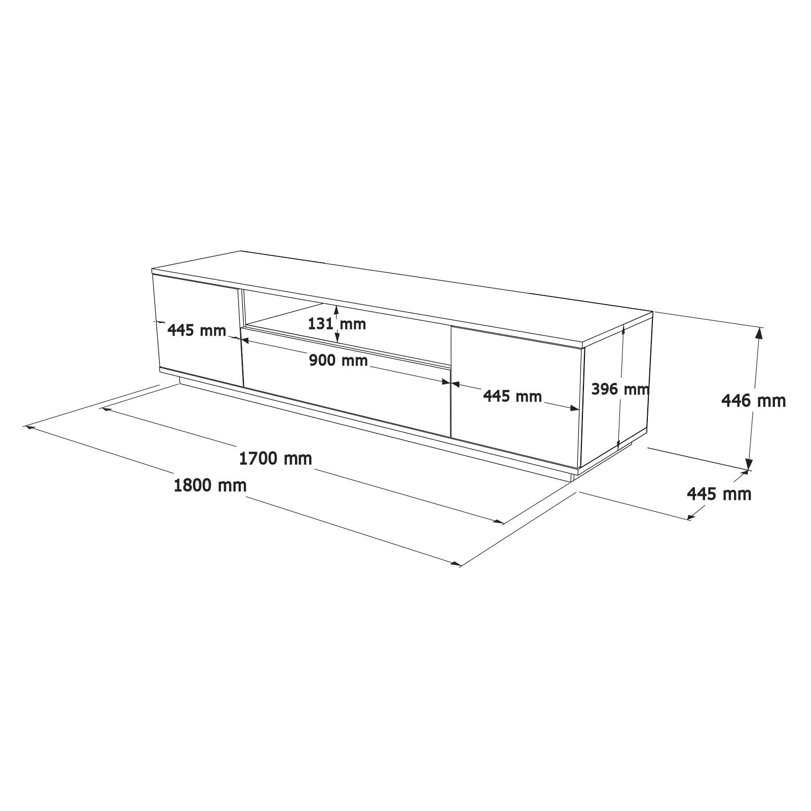 Fr7-Aw in Atlantische Kiefer Weiss präsentiert im Onlineshop von KAQTU Design AG. Sideboard ist von Hanah Home