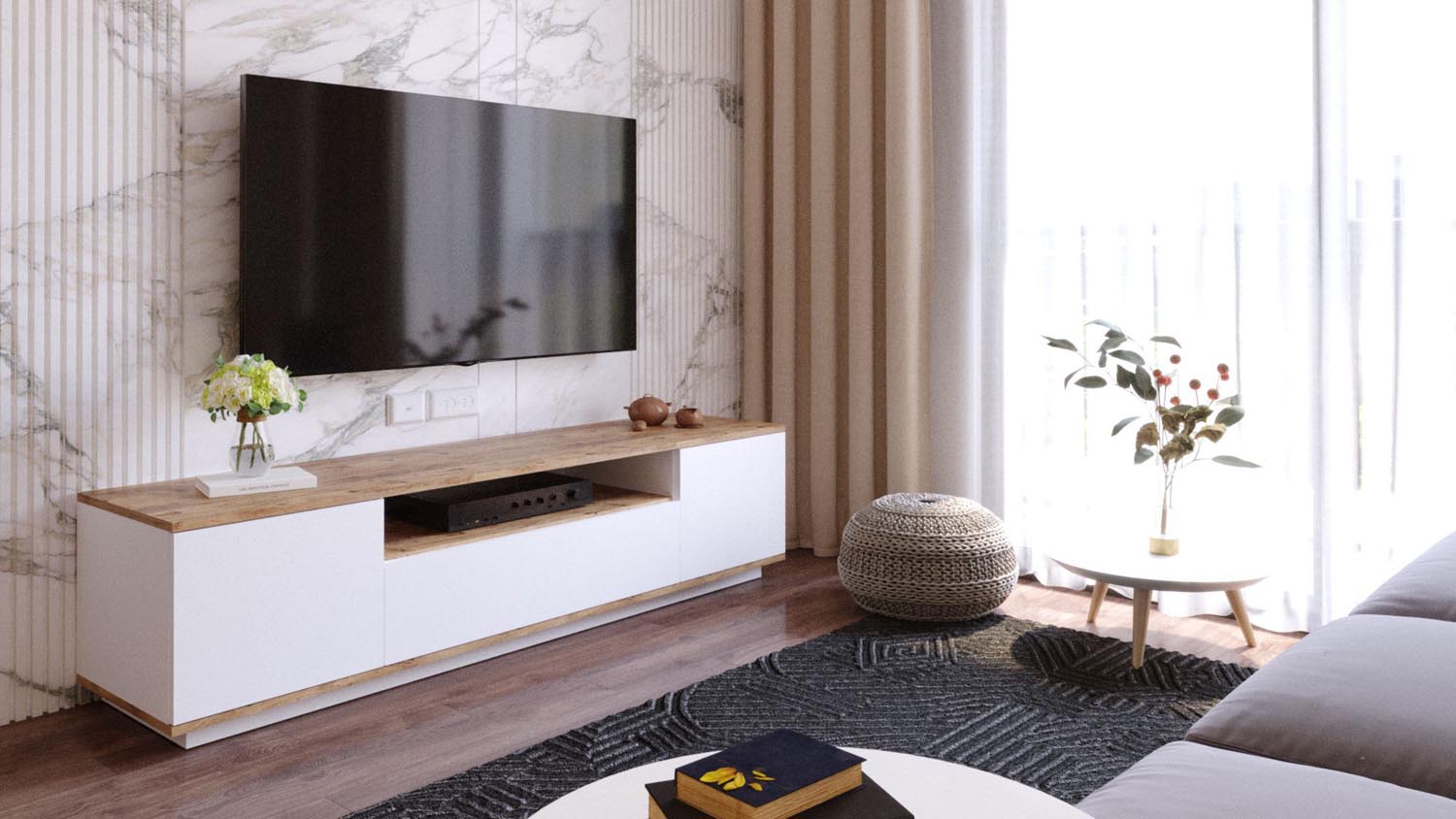 Fr7-Aw in Atlantische Kiefer Weiss präsentiert im Onlineshop von KAQTU Design AG. Sideboard ist von Hanah Home