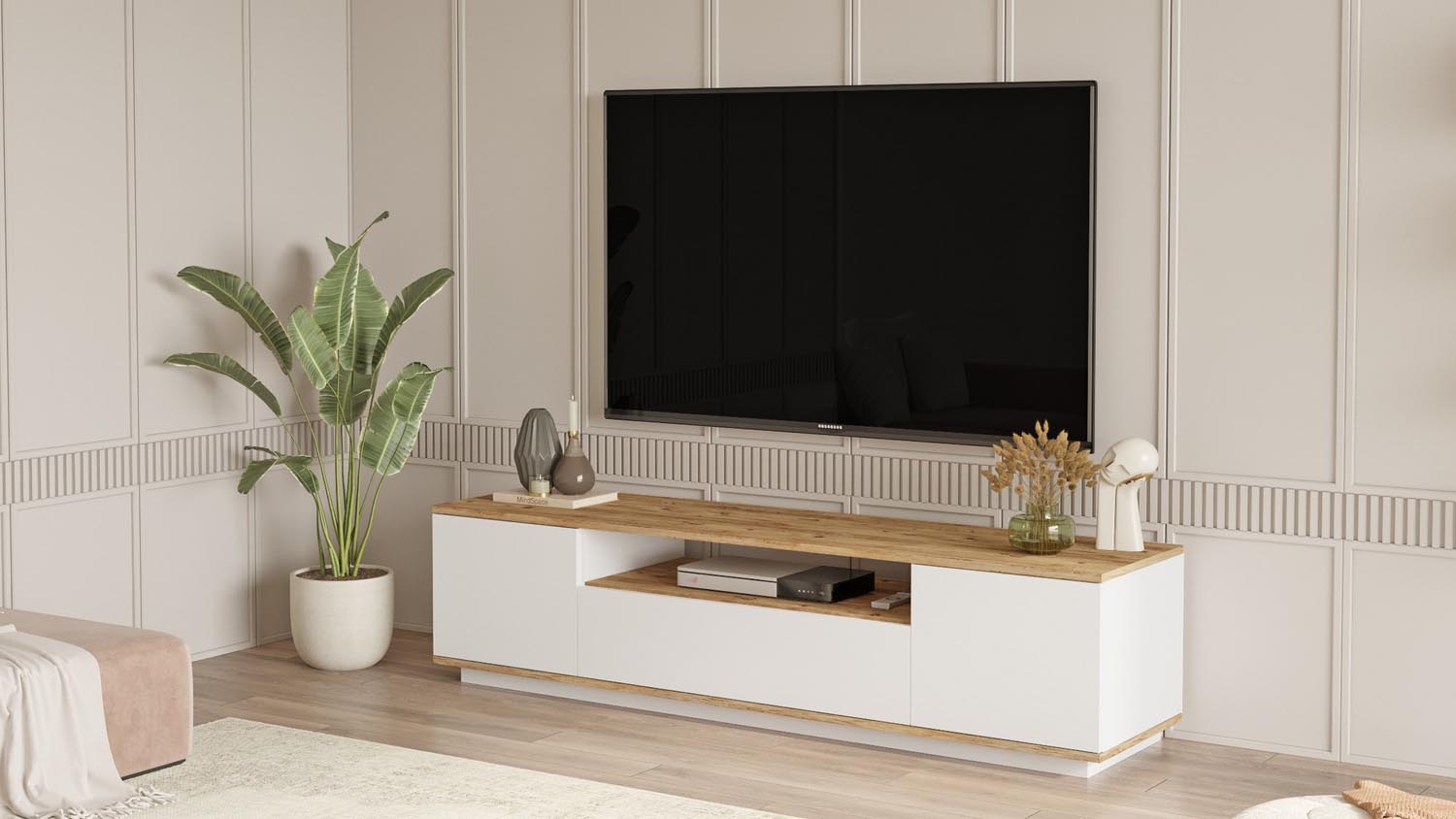 Fr7-Aw in Atlantische Kiefer Weiss präsentiert im Onlineshop von KAQTU Design AG. Sideboard ist von Hanah Home