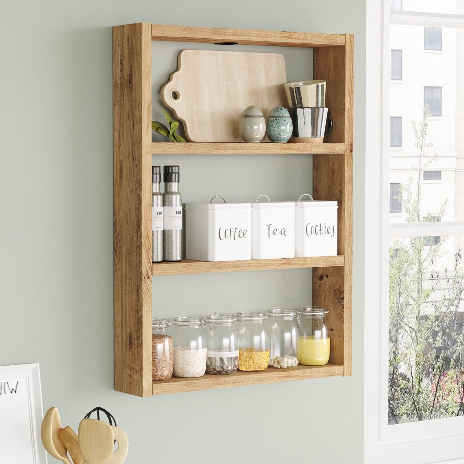 Pr1-A in Atlantische Kiefer präsentiert im Onlineshop von KAQTU Design AG. Wandregal ist von Hanah Home