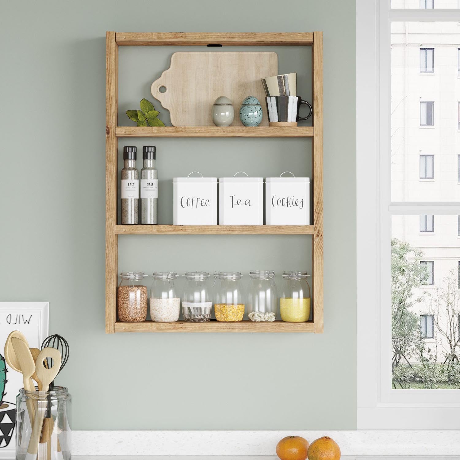 Pr1-A in Atlantische Kiefer präsentiert im Onlineshop von KAQTU Design AG. Wandregal ist von Hanah Home