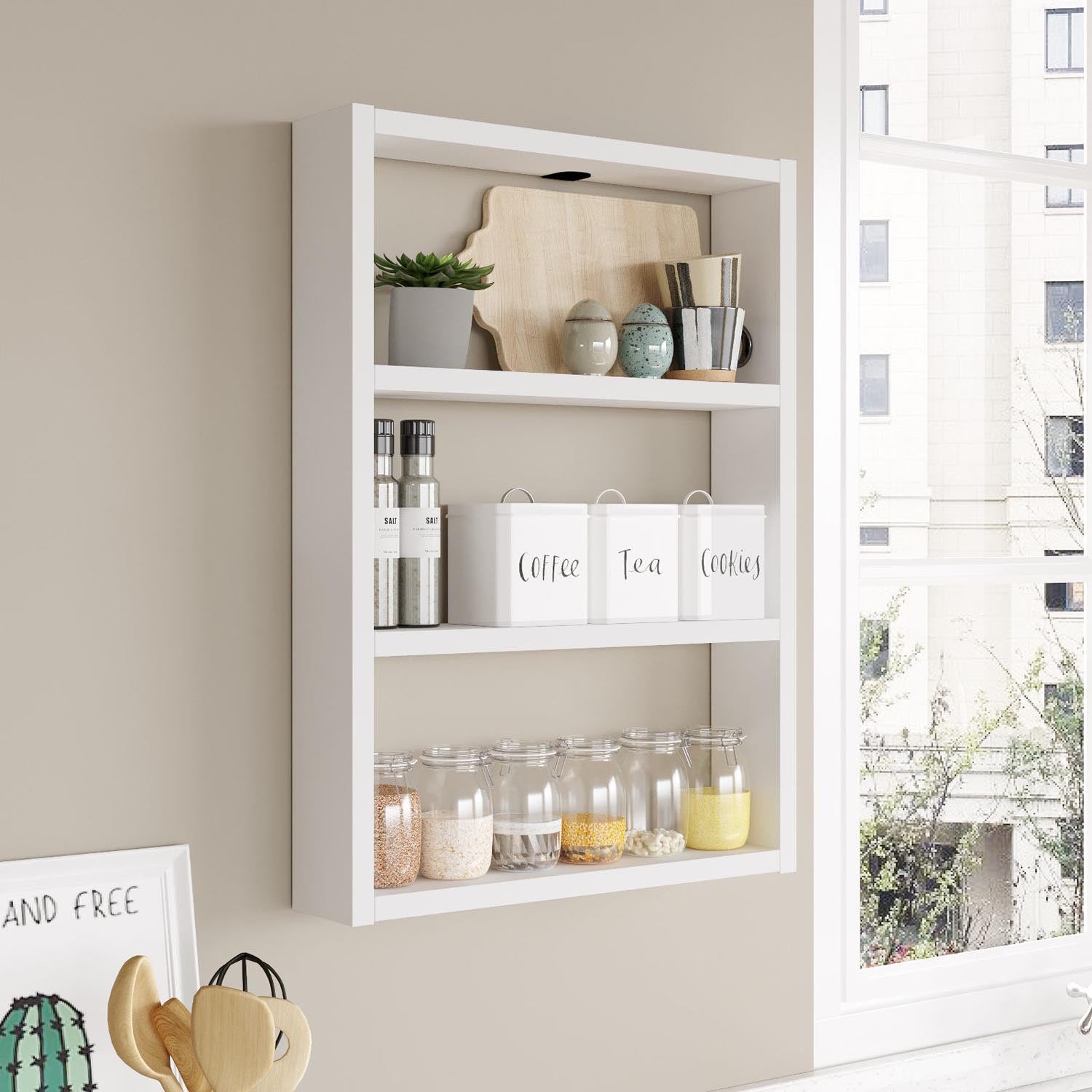 Pr1-W in Weiss präsentiert im Onlineshop von KAQTU Design AG. Wandregal ist von Hanah Home