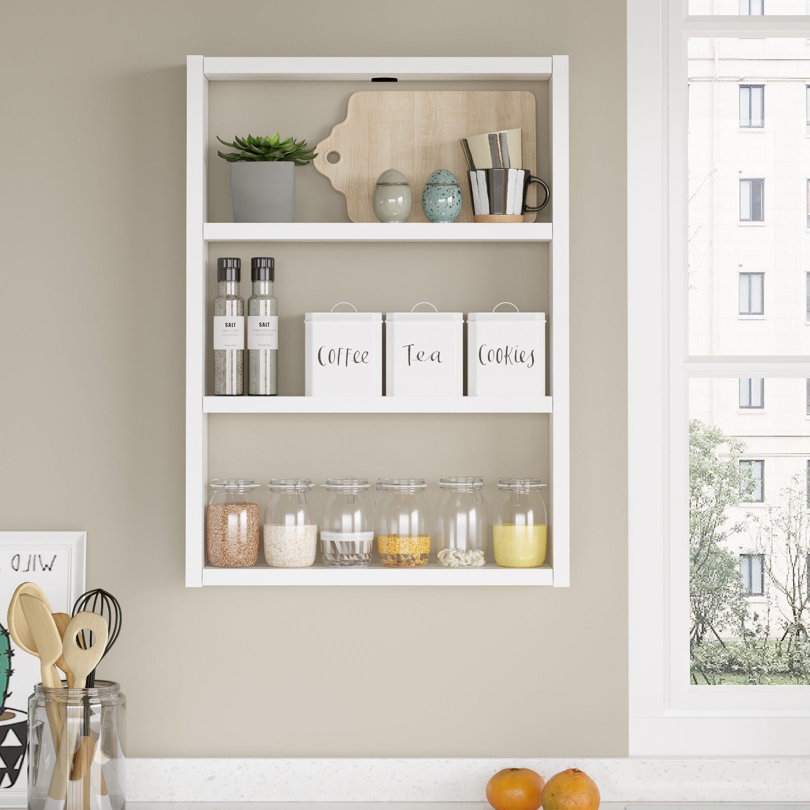 Pr1-W in Weiss präsentiert im Onlineshop von KAQTU Design AG. Wandregal ist von Hanah Home