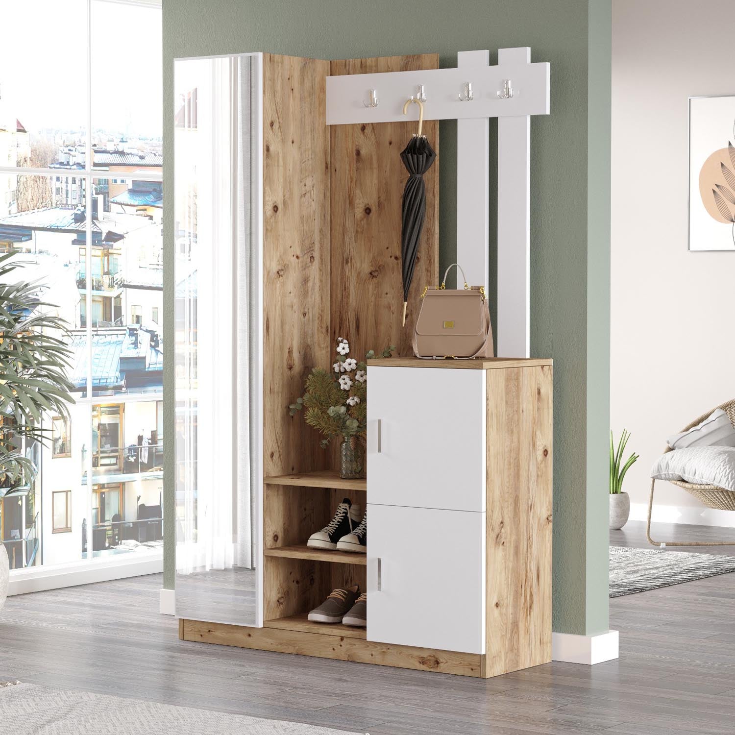 Dd7-Aw in Atlantische Kiefer Weiss präsentiert im Onlineshop von KAQTU Design AG. Garderobe ist von Hanah Home