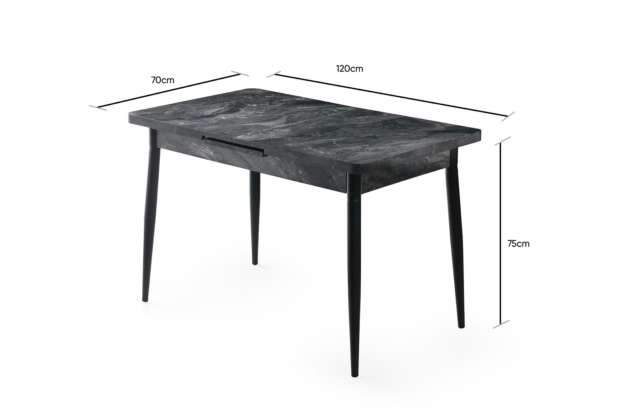 Ay - 1182 in Anthrazit präsentiert im Onlineshop von KAQTU Design AG. Esstisch ist von Hanah Home