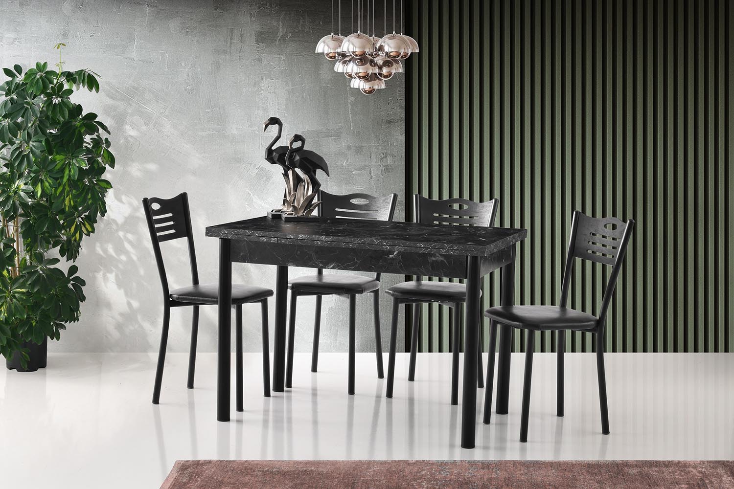 Polo - 1304 in Schwarz präsentiert im Onlineshop von KAQTU Design AG. Esstisch ist von Hanah Home