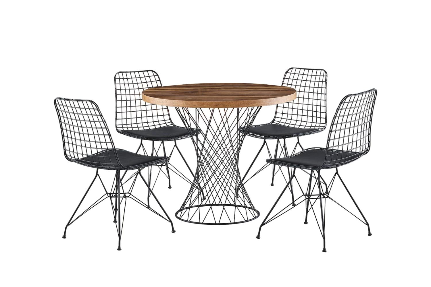 Pota - 1483 in Walnuss Schwarz präsentiert im Onlineshop von KAQTU Design AG. Esstisch ist von Hanah Home