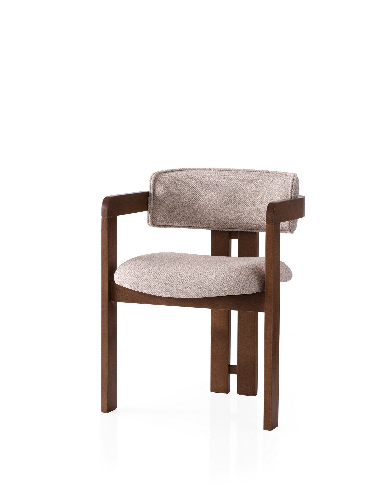 Cozy - 048 in Walnuss
 Creme präsentiert im Onlineshop von KAQTU Design AG. Stuhl ist von Hanah Home