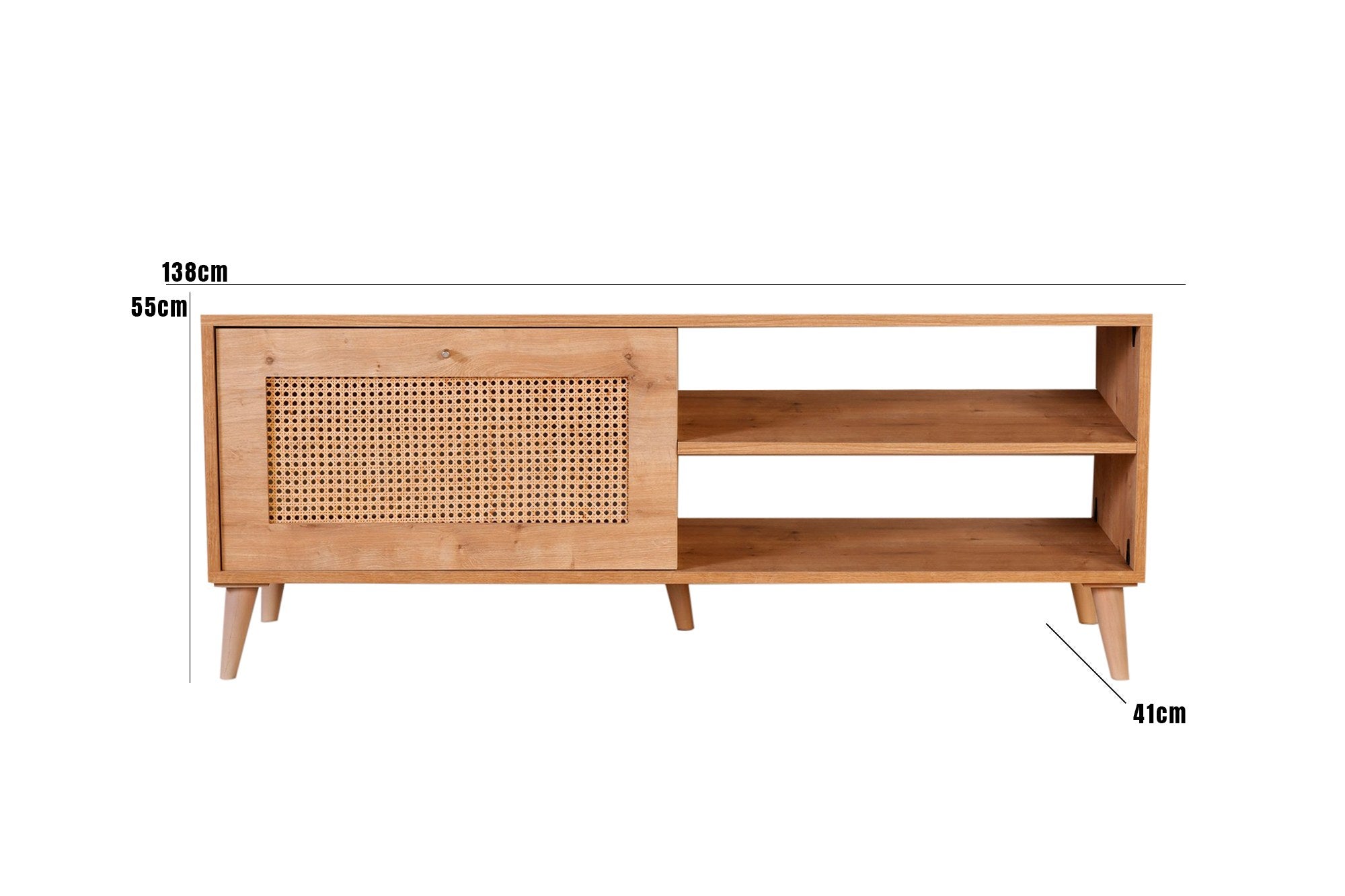 Hazeran 140 in Eiche präsentiert im Onlineshop von KAQTU Design AG. Sideboard ist von Hanah Home