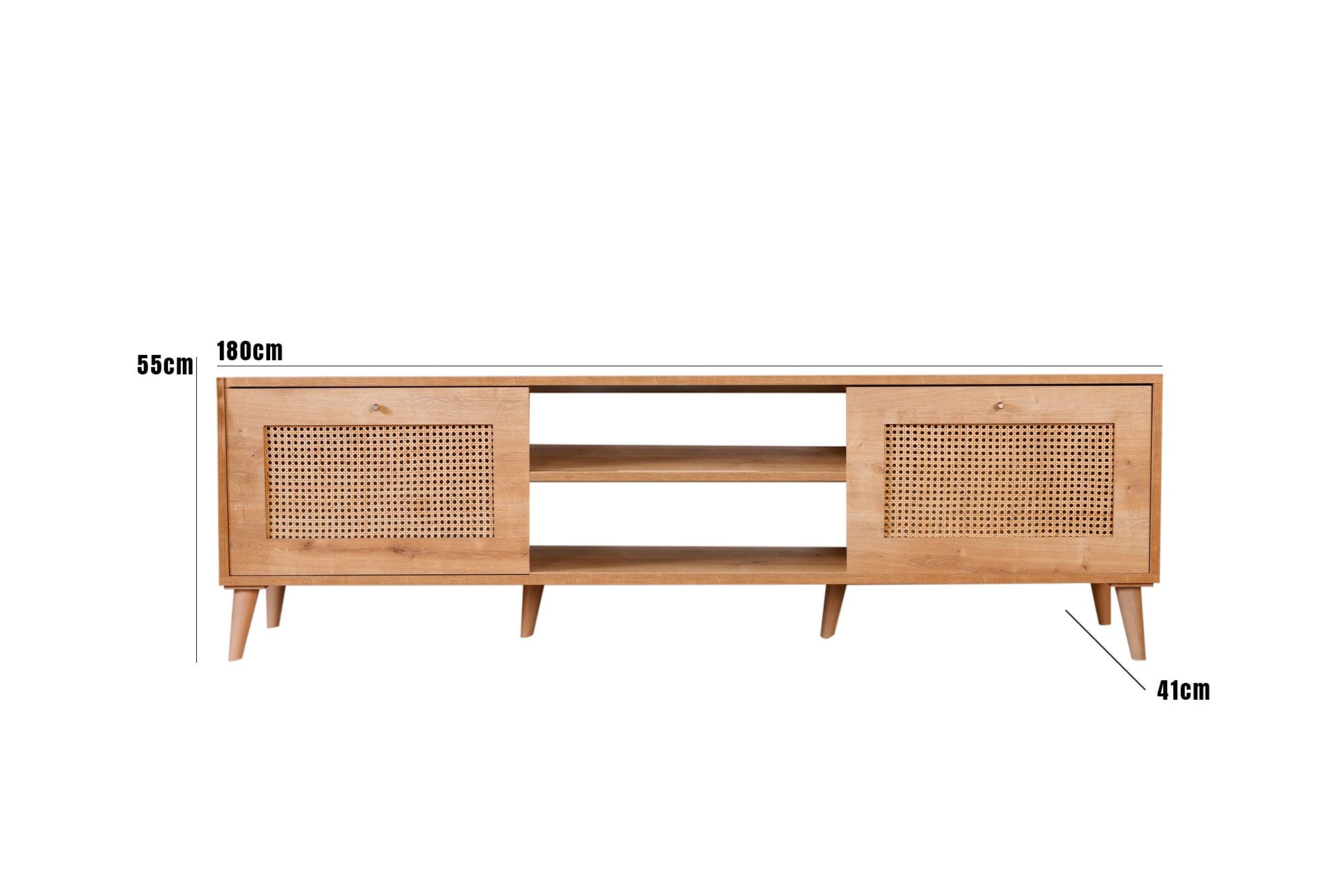 Hazeran 180 in Eiche präsentiert im Onlineshop von KAQTU Design AG. Sideboard ist von Hanah Home
