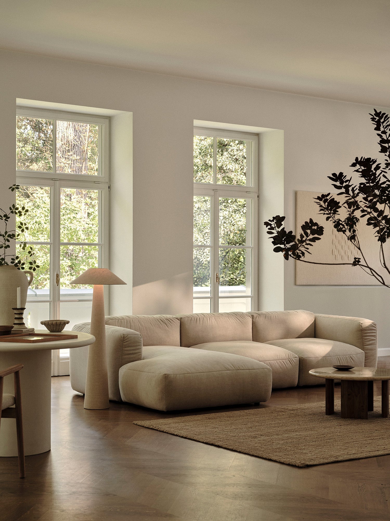 Martina modular corner sofa on the left 2 seaters