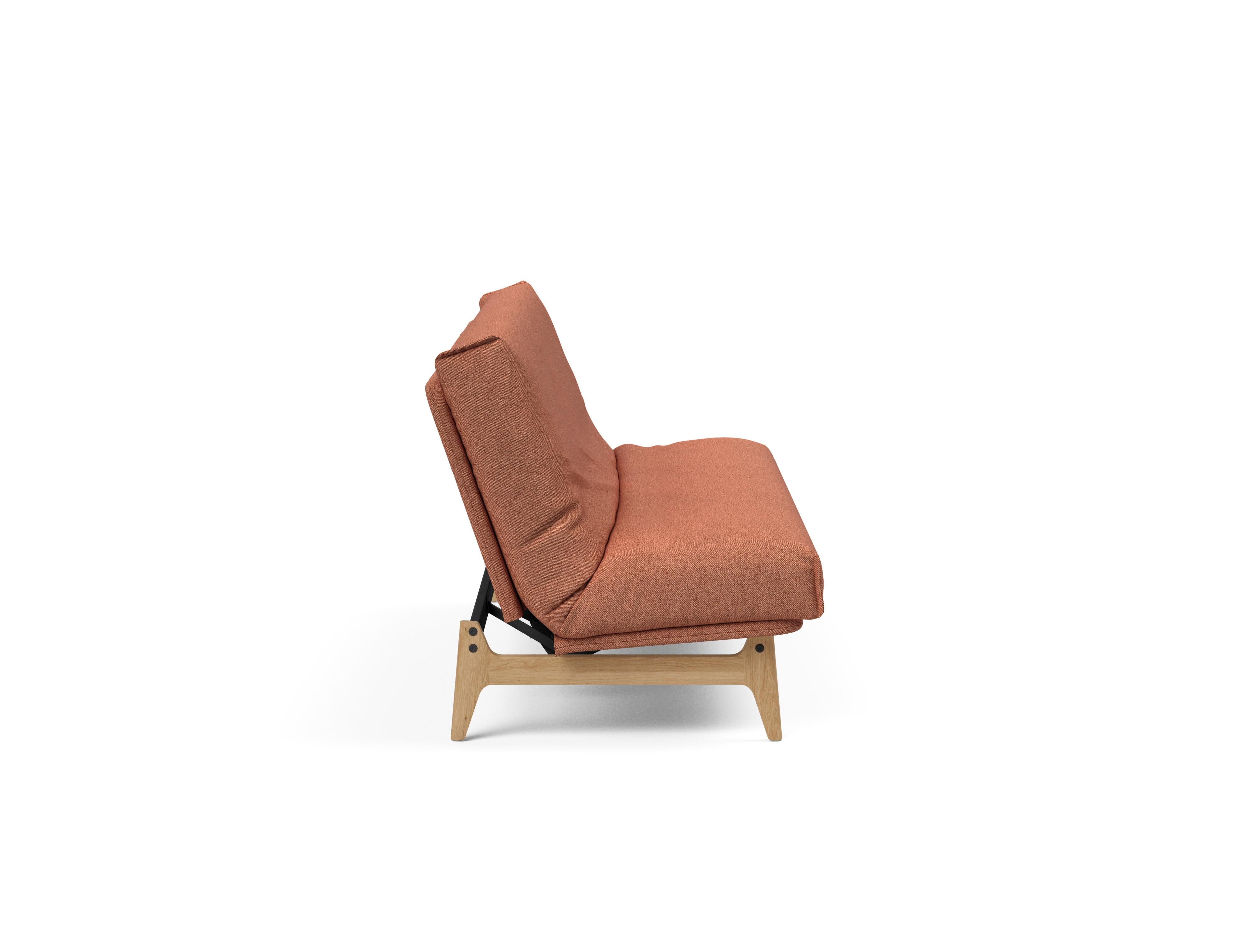 Aslak 120 Bettsofa Nordic Cover in Rust 301 präsentiert im Onlineshop von KAQTU Design AG. Bettsofa ist von Innovation Living