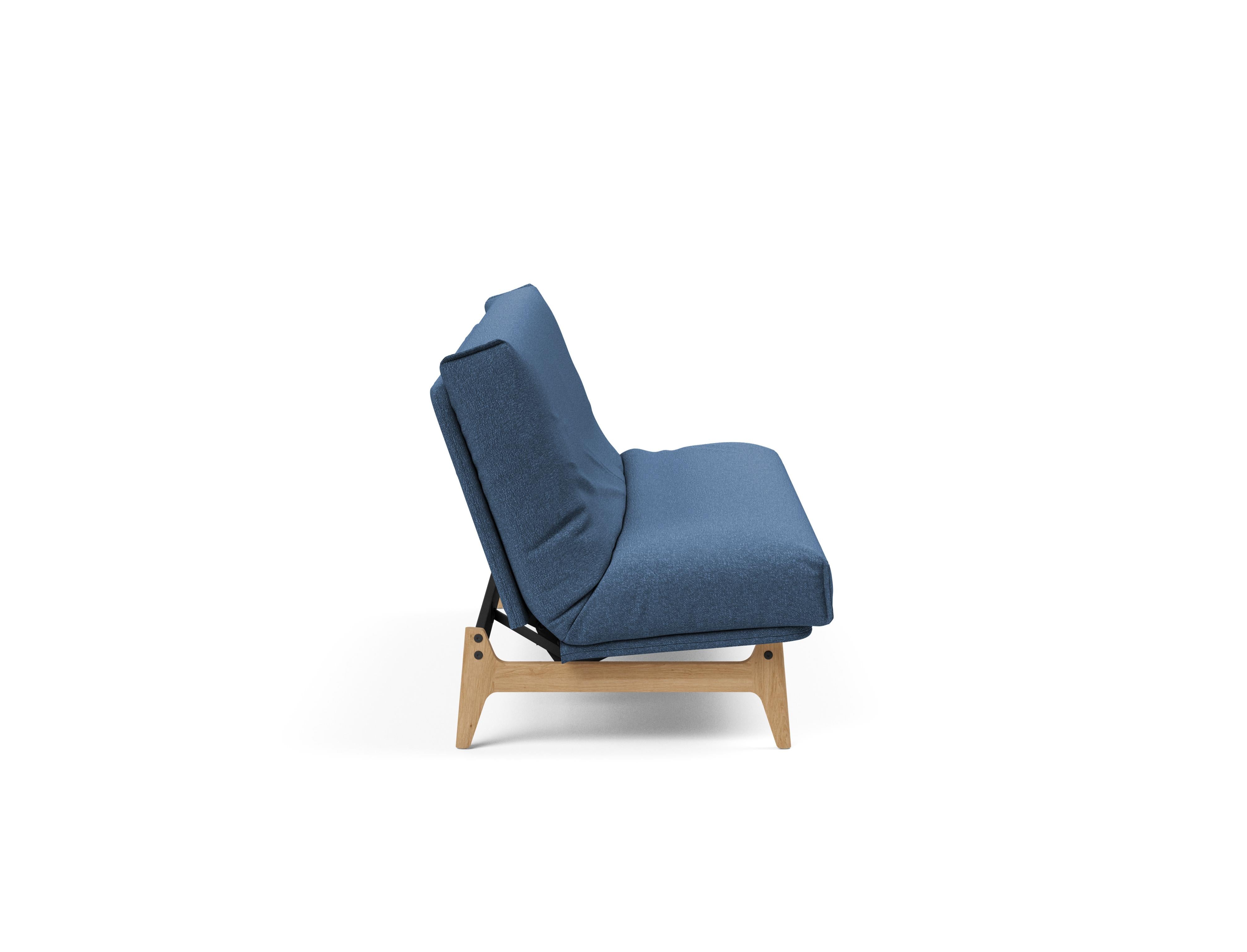 Aslak 120 Bettsofa Nordic Cover in Blau 537 präsentiert im Onlineshop von KAQTU Design AG. Bettsofa ist von Innovation Living
