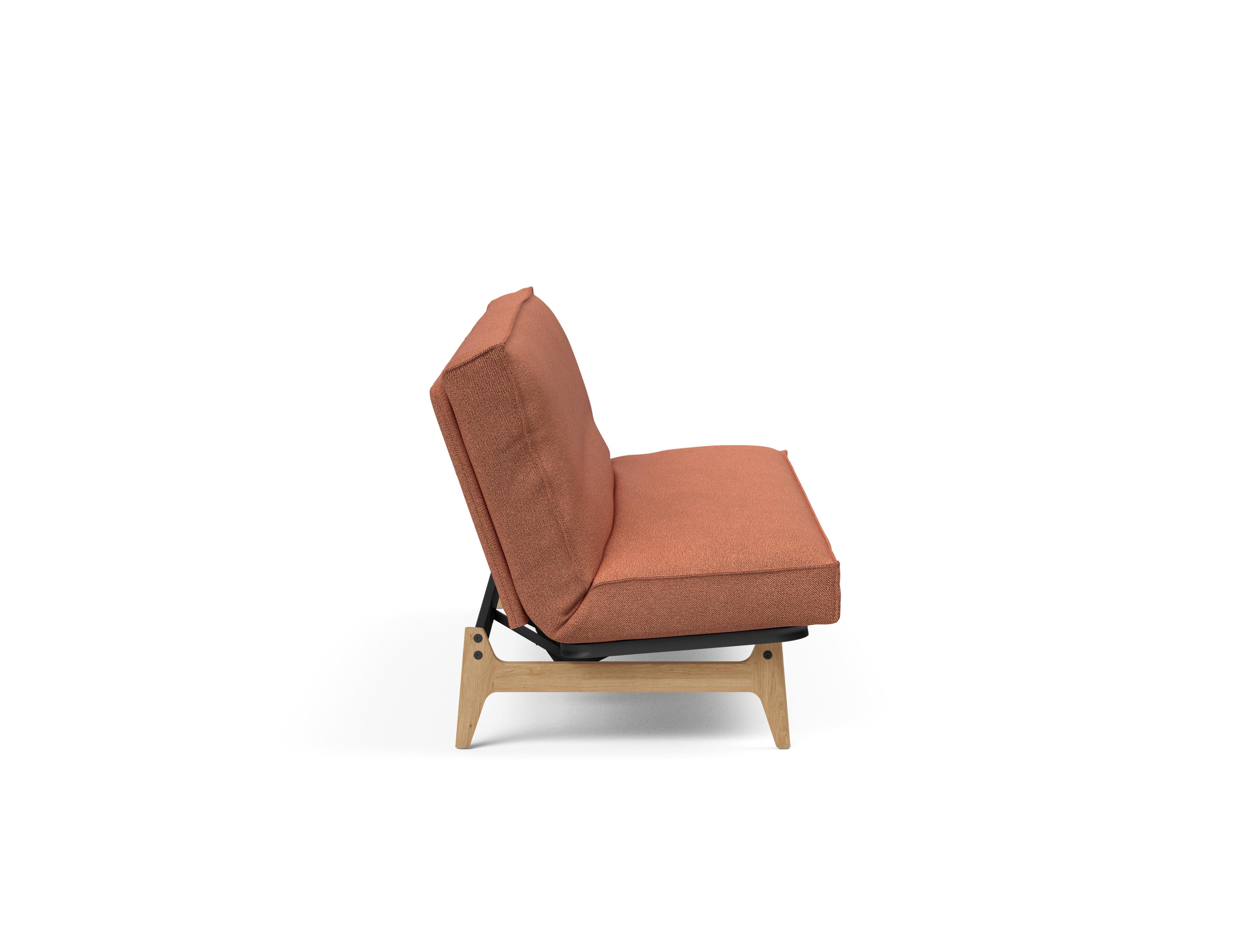 Aslak 120 Bettsofa Sharp Plus Cover in Rust 301 präsentiert im Onlineshop von KAQTU Design AG. Bettsofa ist von Innovation Living