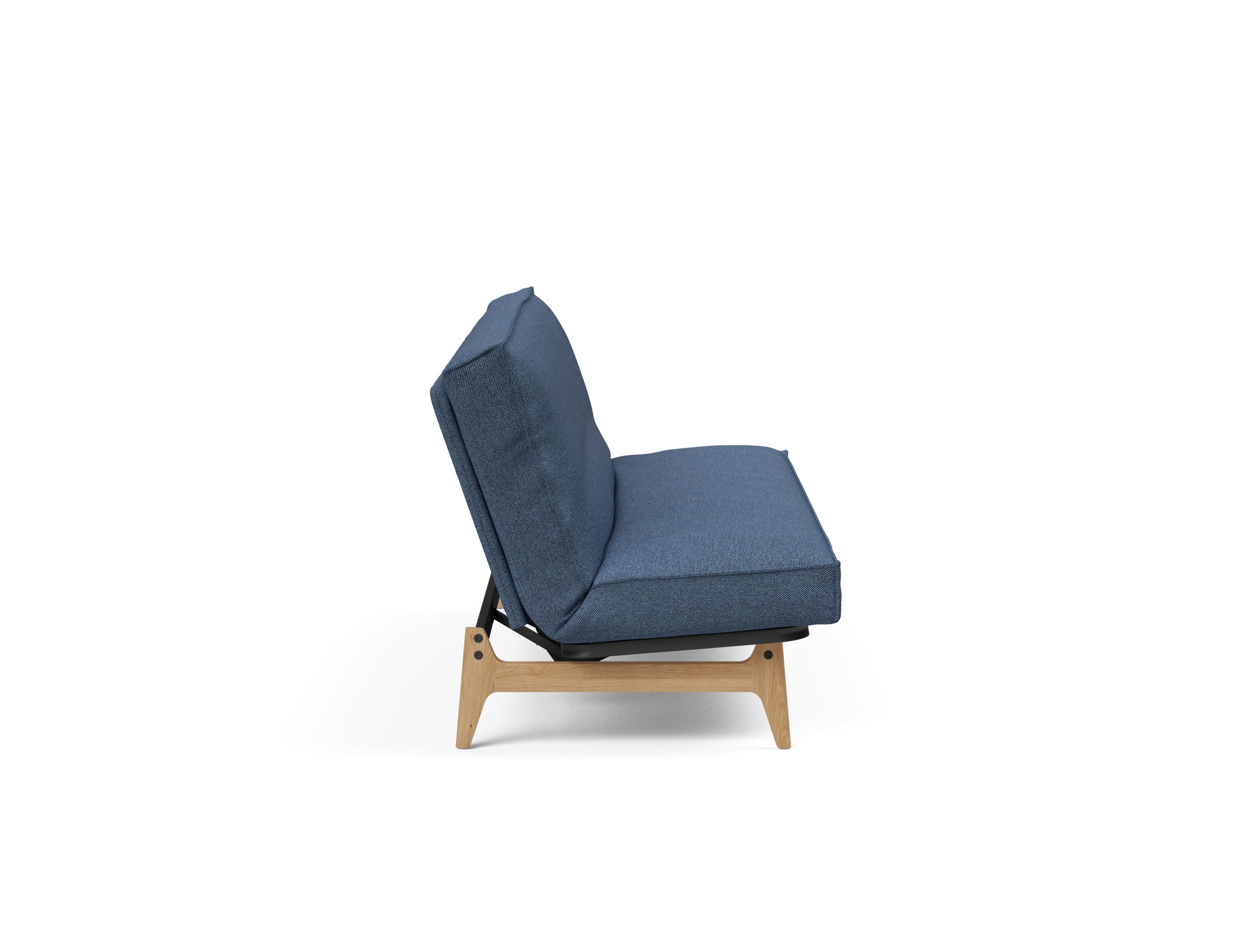 Aslak 120 Bettsofa Sharp Plus Cover in Blau 302 präsentiert im Onlineshop von KAQTU Design AG. Bettsofa ist von Innovation Living