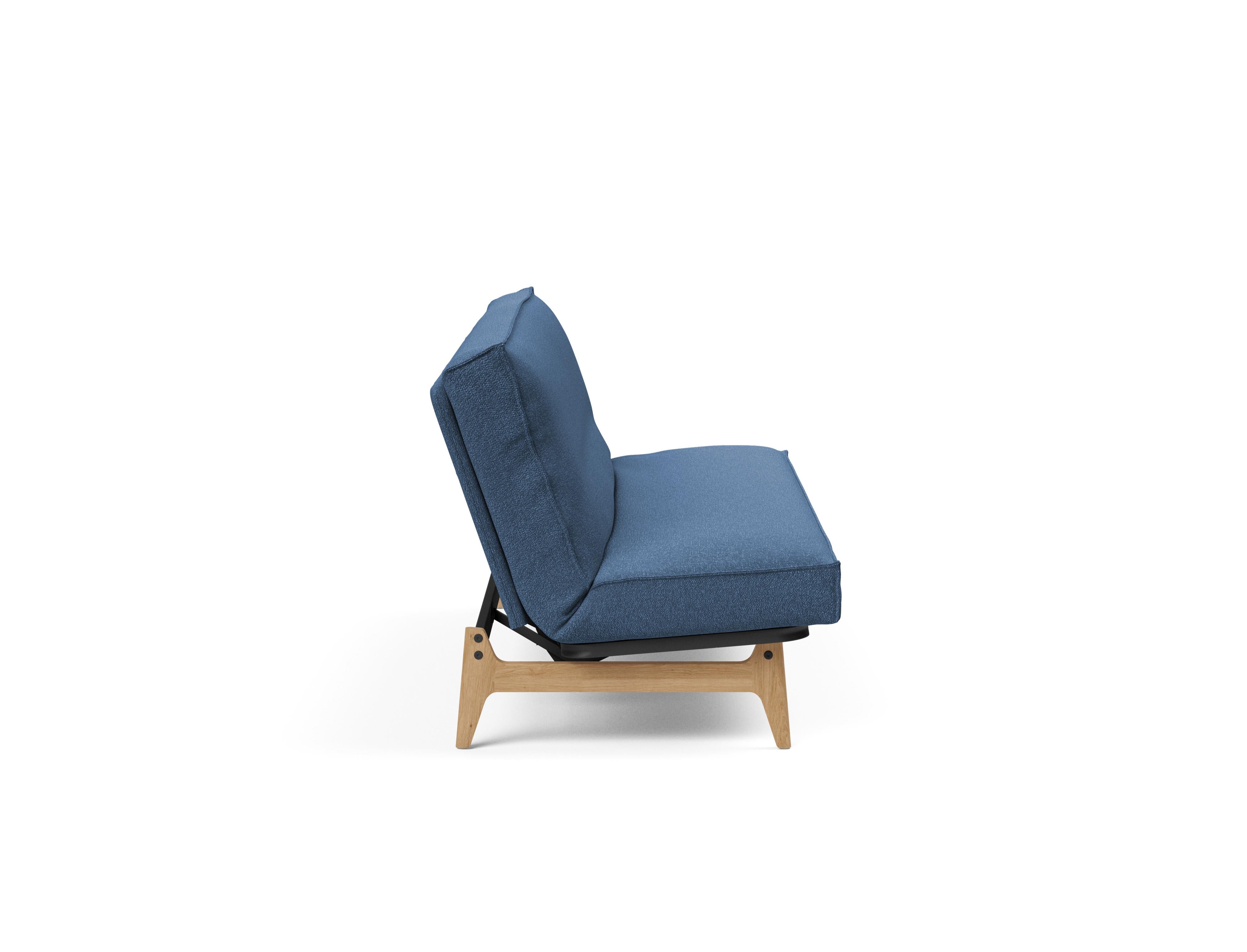 Aslak 120 Bettsofa Sharp Plus Cover in Blau 537 präsentiert im Onlineshop von KAQTU Design AG. Bettsofa ist von Innovation Living