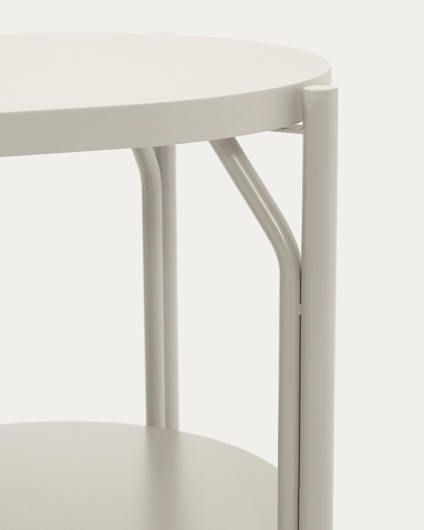 Badezimmermöbel Arely mit Stahlgestell und weiß lackiertem MDF, 90 x 40 cm in Beige präsentiert im Onlineshop von KAQTU Design AG. Badzubehör ist von Kave Home