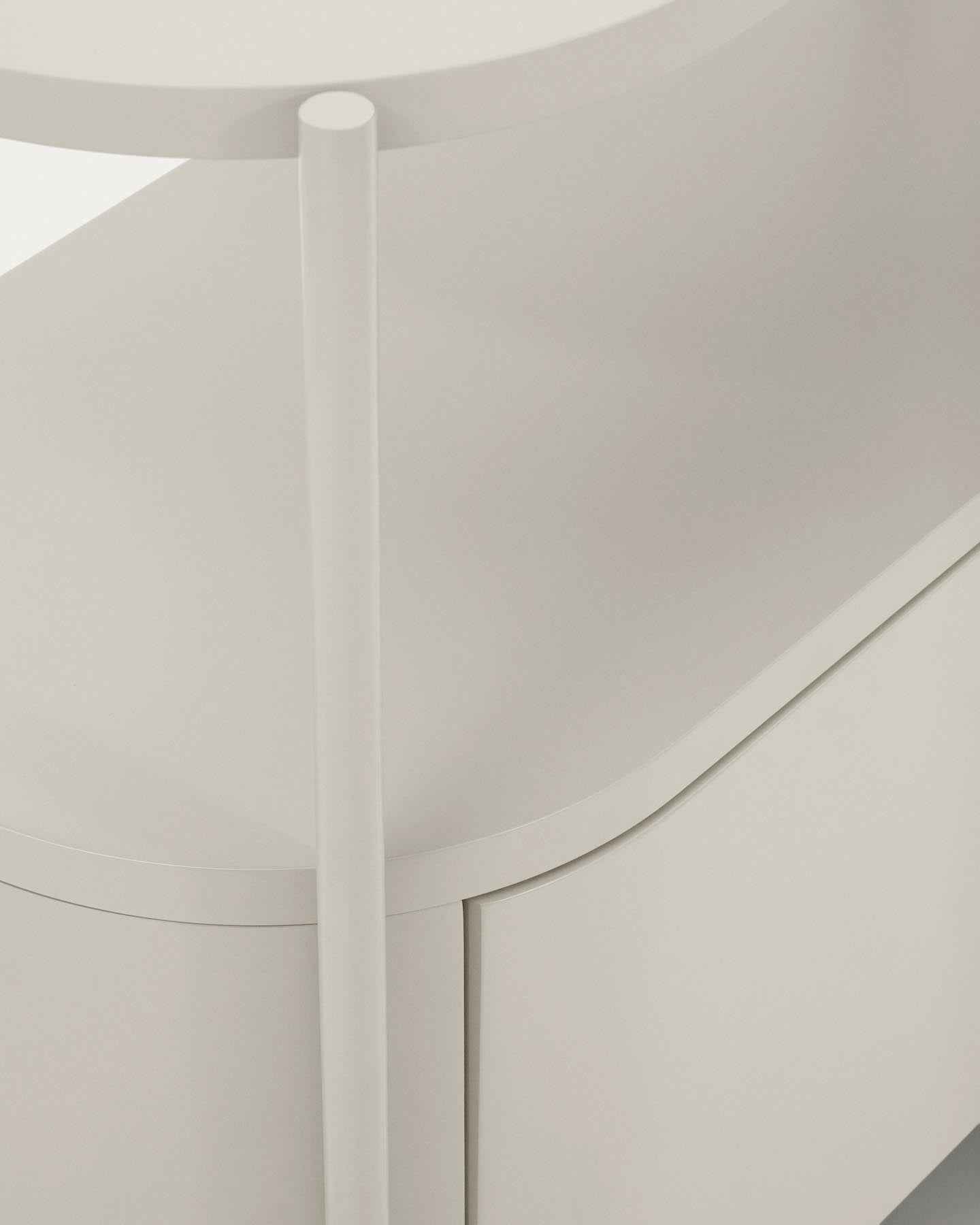 Badezimmermöbel Arely mit Stahlgestell und weiß lackiertem MDF, 90 x 40 cm in Beige präsentiert im Onlineshop von KAQTU Design AG. Badzubehör ist von Kave Home