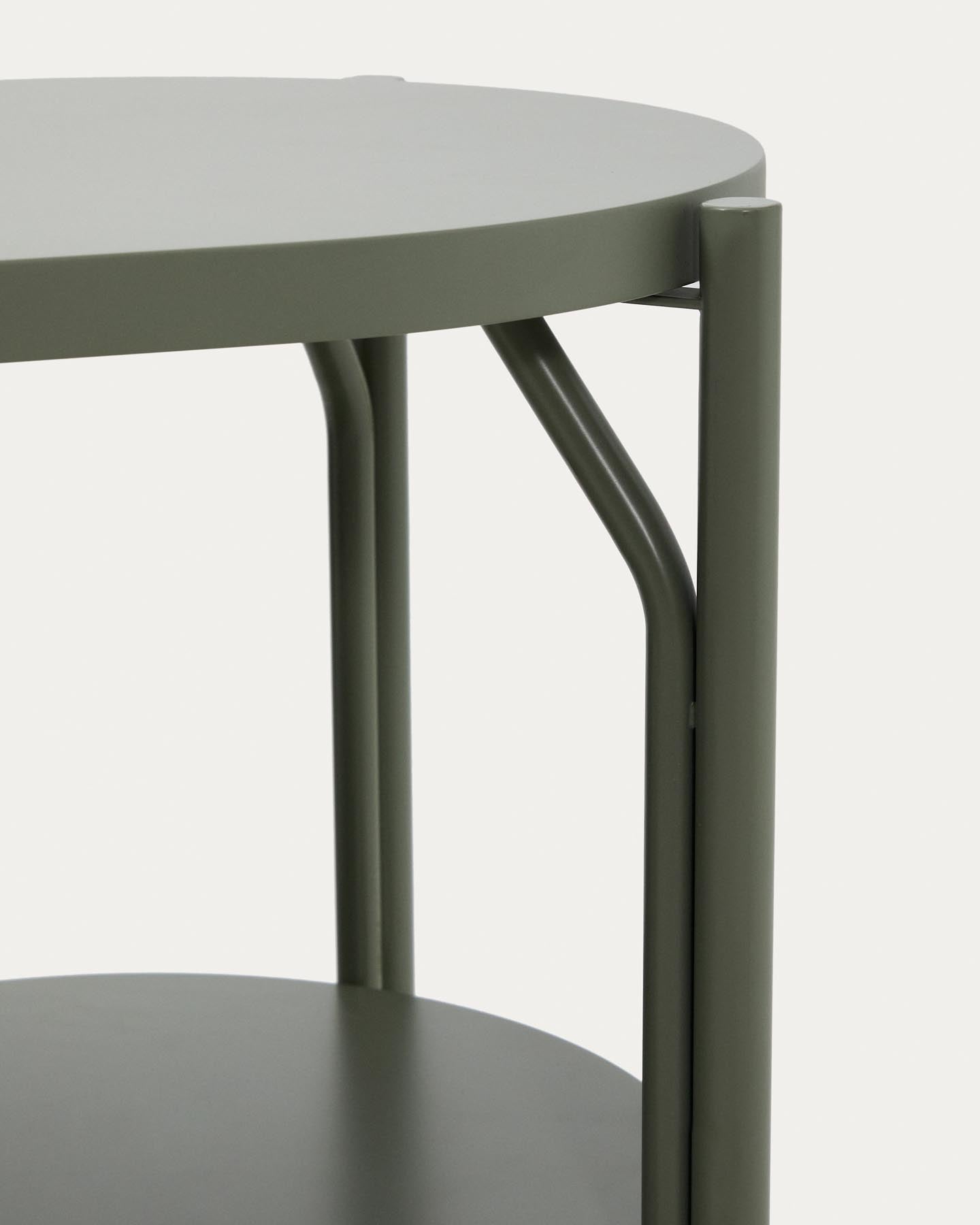 Badezimmermöbel Arely mit Stahlgestell und grün lackiertem MDF, 90 x 40 cm in Dunkelgrün präsentiert im Onlineshop von KAQTU Design AG. Badzubehör ist von Kave Home