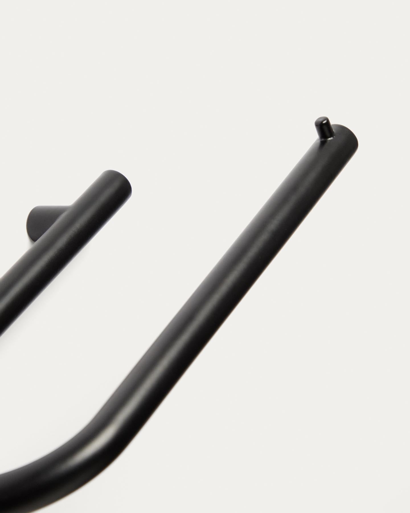 Toilettenpapierhalter Arely aus schwarzem Metall in Schwarz präsentiert im Onlineshop von KAQTU Design AG. Badutensilien ist von Kave Home