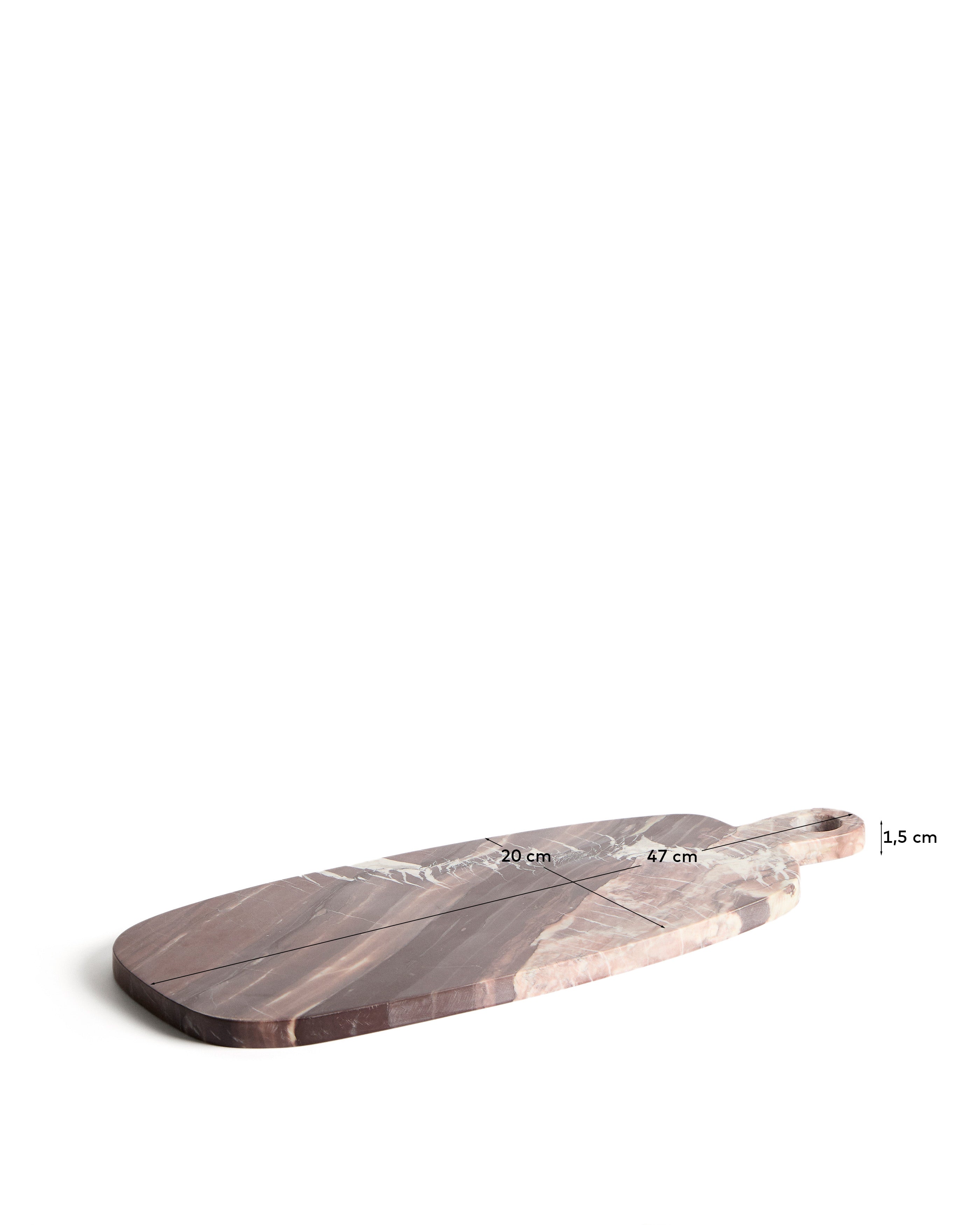 Servierbrett Meran aus burgunderrotem Marmor, 47 x 20 cm in Burgunderrot präsentiert im Onlineshop von KAQTU Design AG. Servierplatten ist von Kave Home