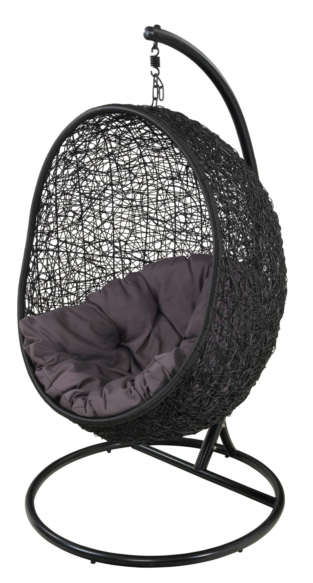 Hängeschaukel Alonso, Wicker schwarz in  präsentiert im Onlineshop von KAQTU Design AG. Hängesessel ist von Be Garden