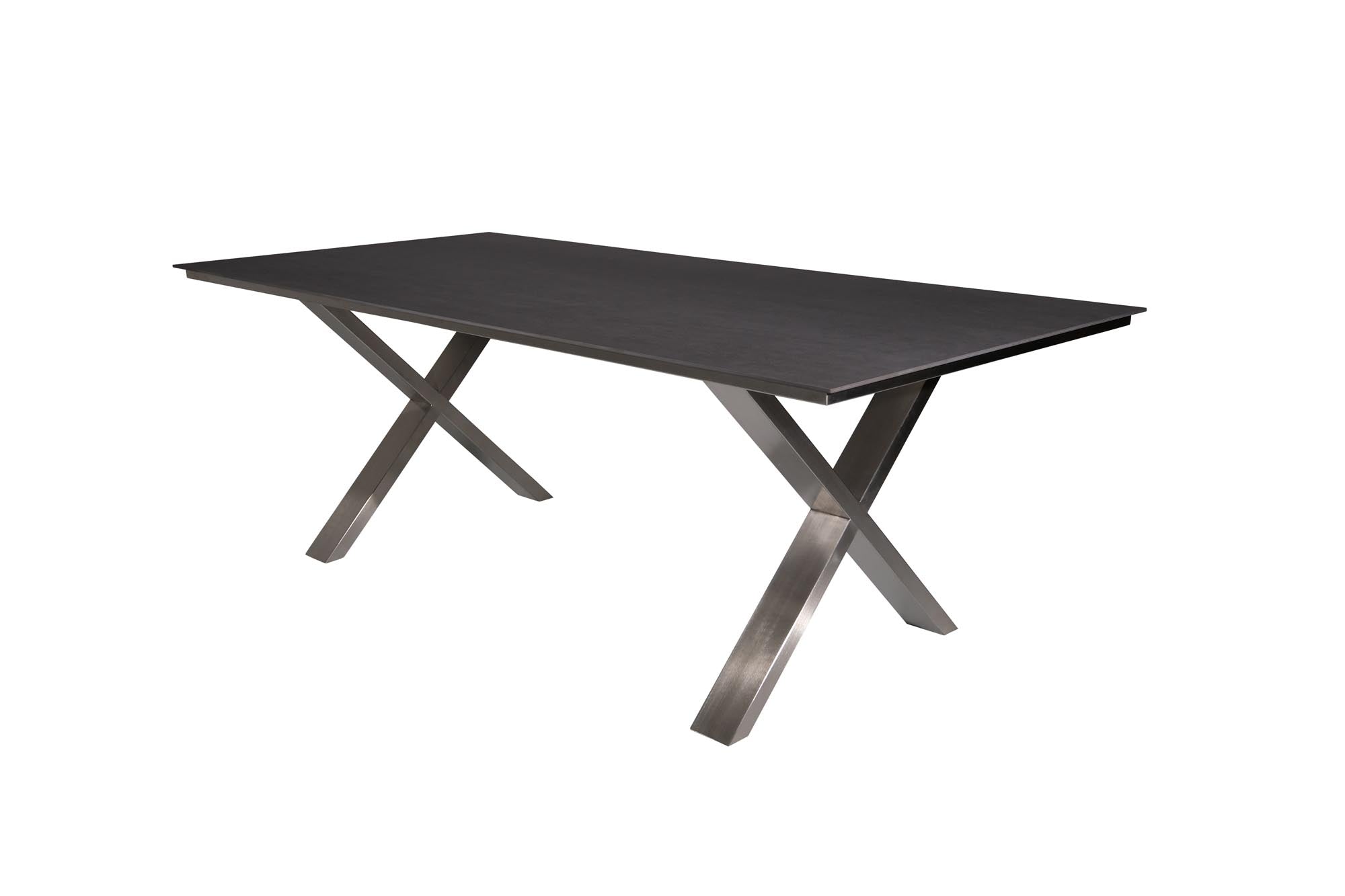 Gartentisch Monaco X-Form Keramik anthrazit in Anthrazit wolkig mit Strukturoberfläche präsentiert im Onlineshop von KAQTU Design AG. Gartentisch ist von Be Garden