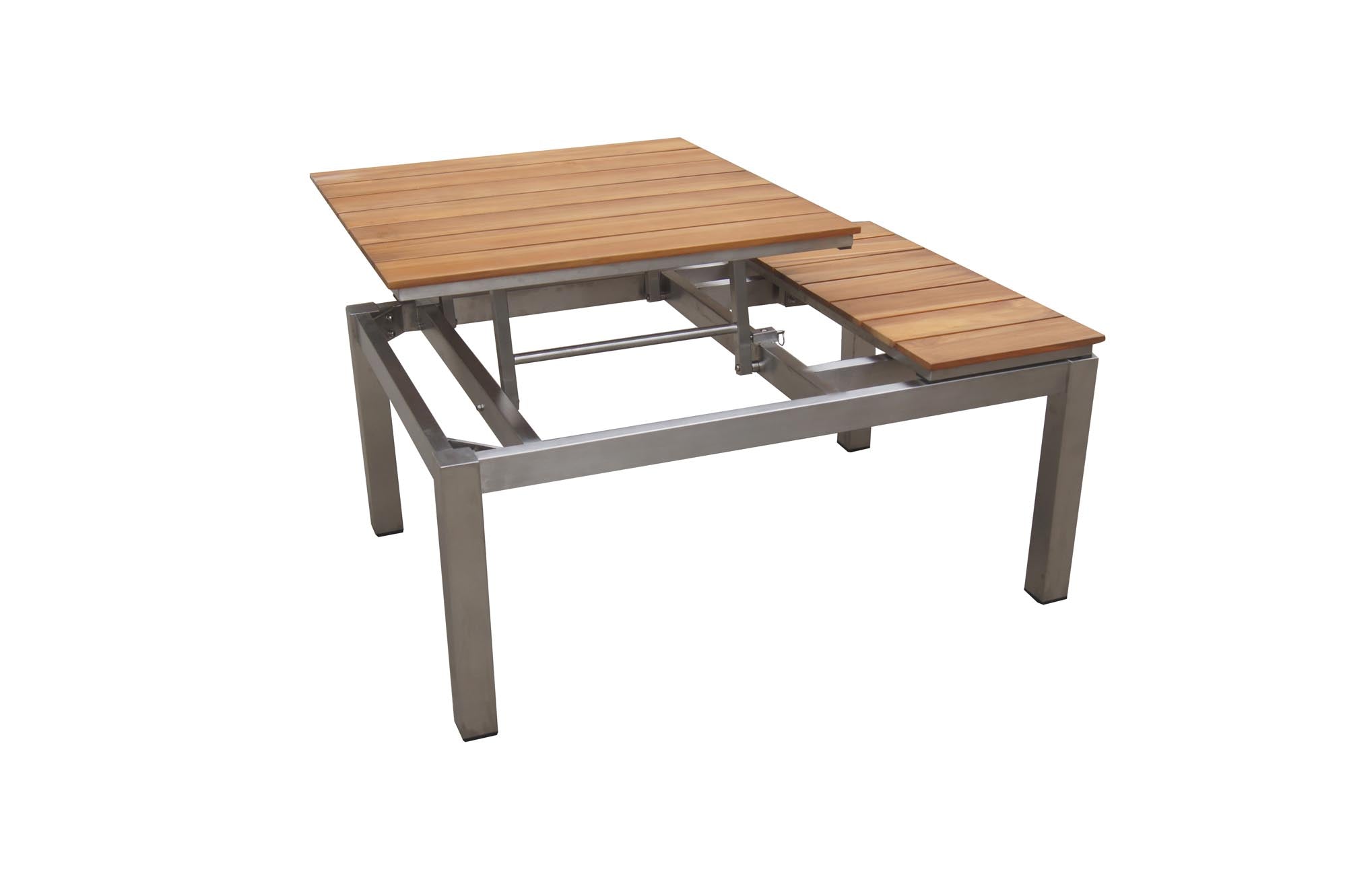 Eleganter Funktions-Couchtisch Verona von Be Garden, gefertigt aus edlem Teakholz, ideal für gemütliche Abende im Freien.