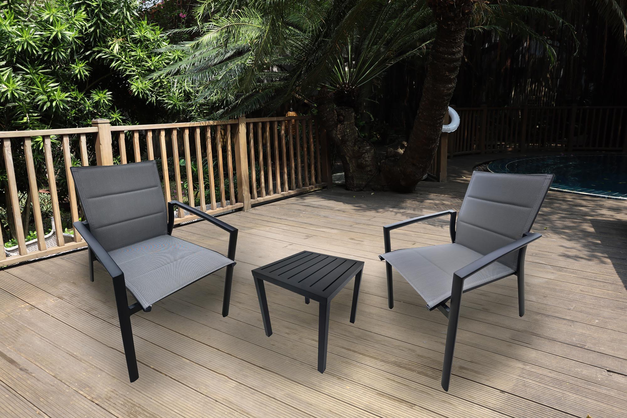Gartenstuhl Alegria in Schwarz präsentiert im Onlineshop von KAQTU Design AG. Gartenstuhl ist von Be Garden