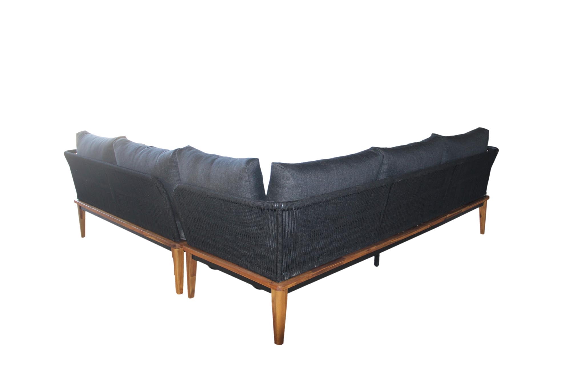 Stilvolle Gartenlounge Bellinzona, bestehend aus einem 3er und 2er Sofa, perfekt für gemütliche Abende im Freien und gesellige Treffen.