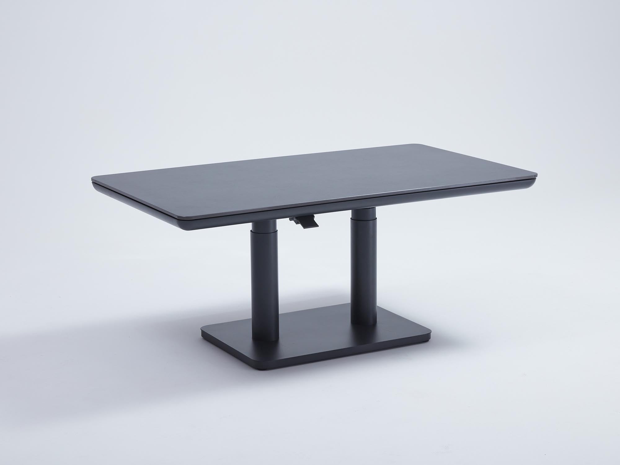 Moderner Loungetisch Aline, höhenverstellbar, 140x80x51/72 cm, perfekt für stilvolle Gartenmöbel und gesellige Abende im Freien.