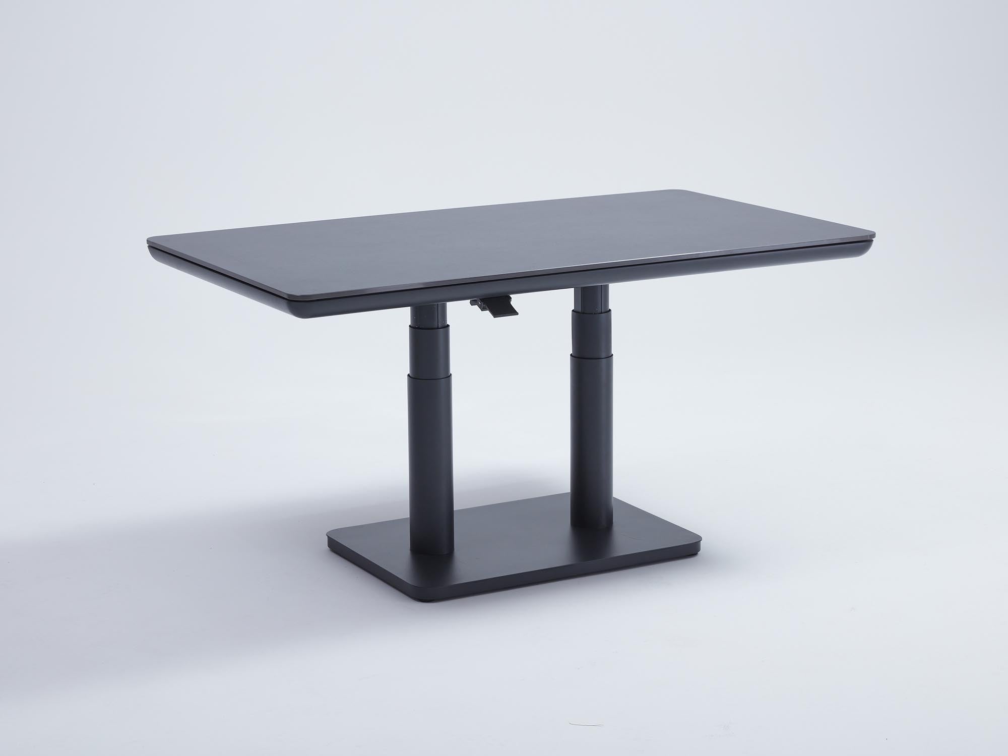 Eleganter Gartentisch Aline, vielseitig höhenverstellbar, 140x80x51/72 cm, ideal für entspannte Stunden im Freien und gesellige Zusammenkünfte.
