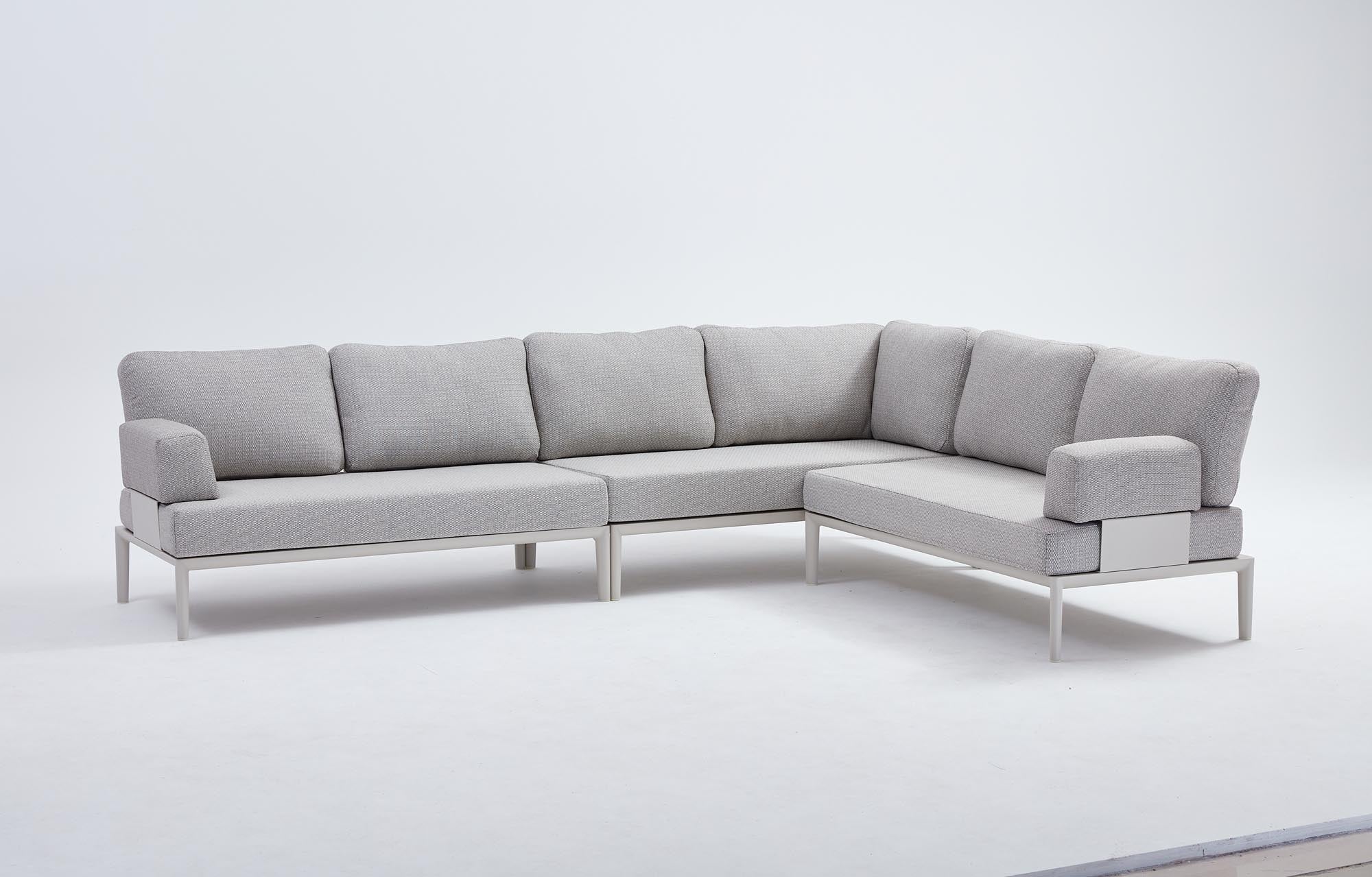 Elegante beige Armlehne für das Fiore Sofa von Be Garden, perfekt für komfortable Stunden im Freien und stilvolle Gartenmöbel.