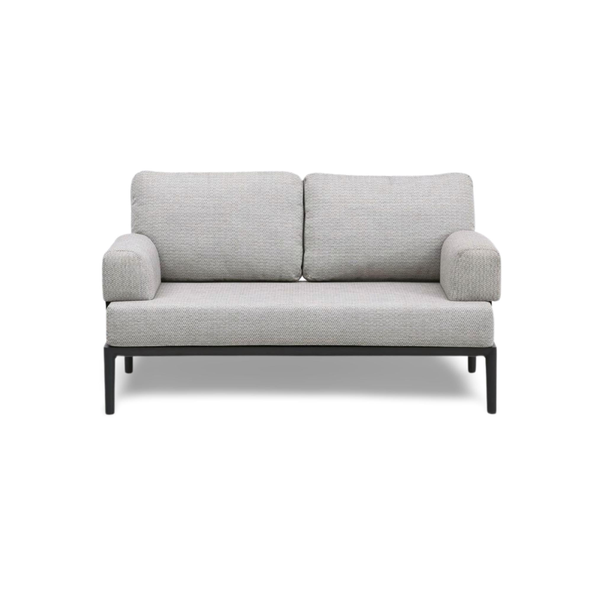 Stilvolle Armlehne für das Fiore Sofa von Be Garden, gefertigt für den Außenbereich, in modernem Anthrazit. Ideal für entspannte Stunden im Freien.
