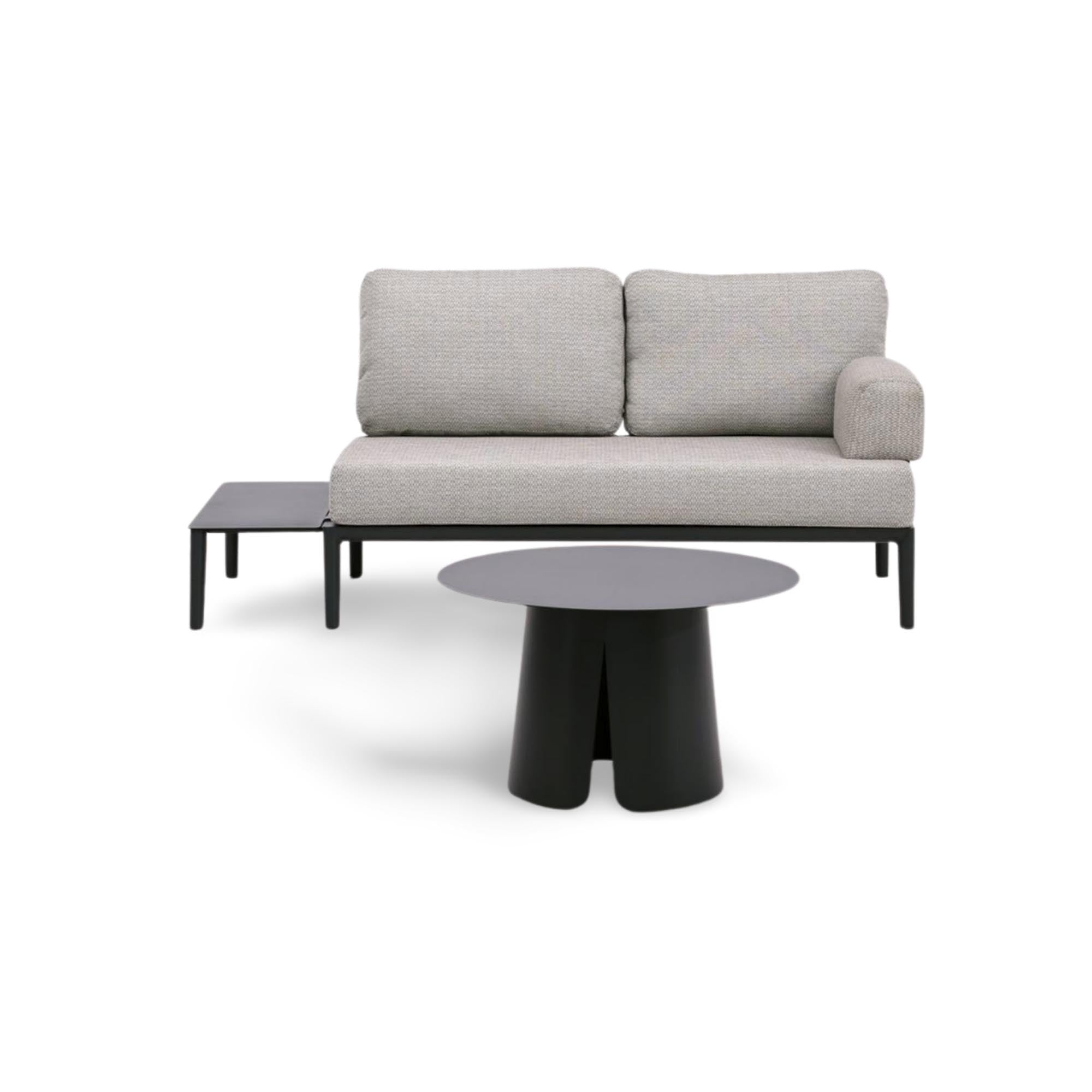 Modulares Garten-Loungeset Fiore 2 Sitzer in Anthrazit präsentiert im Onlineshop von KAQTU Design AG. Loungeset ist von Be Garden