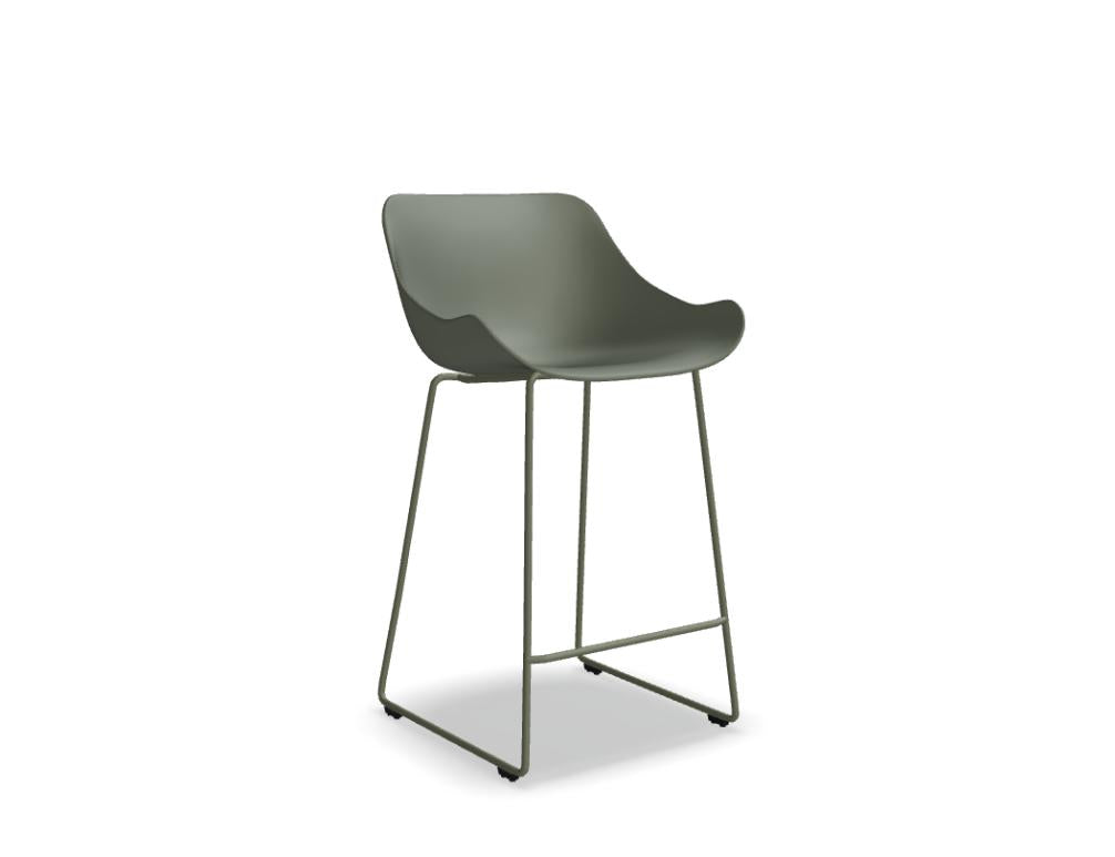 Baltic Basic BL1P23H - Barhocker in Grün präsentiert im Onlineshop von KAQTU Design AG. Outdoor-Barstuhl ist von Mdd