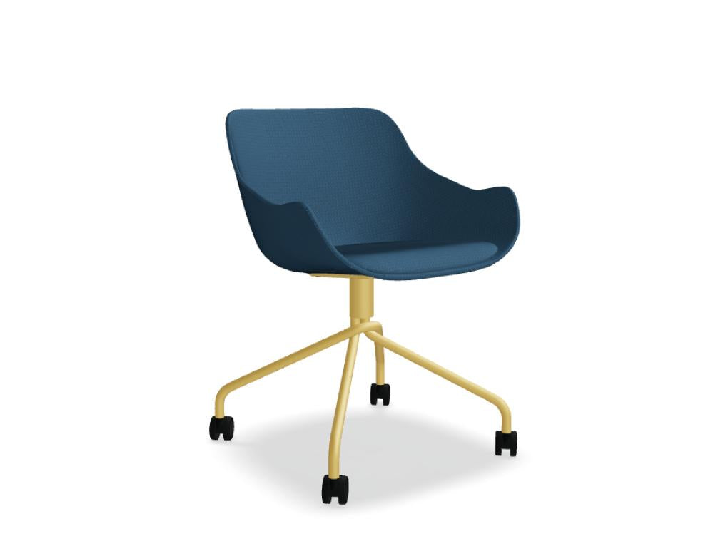 Baltic Classic  BL4P13K - Stuhl Drehbasis in Blau präsentiert im Onlineshop von KAQTU Design AG. Drehstuhl ist von Mdd