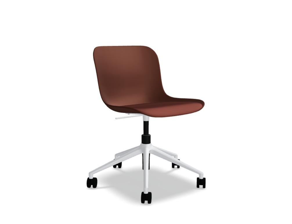 Baltic 2 Remix BLK3P22 - Stuhl mit Höhenverstellung in Rot präsentiert im Onlineshop von KAQTU Design AG. Dreh-Schalenstuhl mit Rollen ist von Mdd